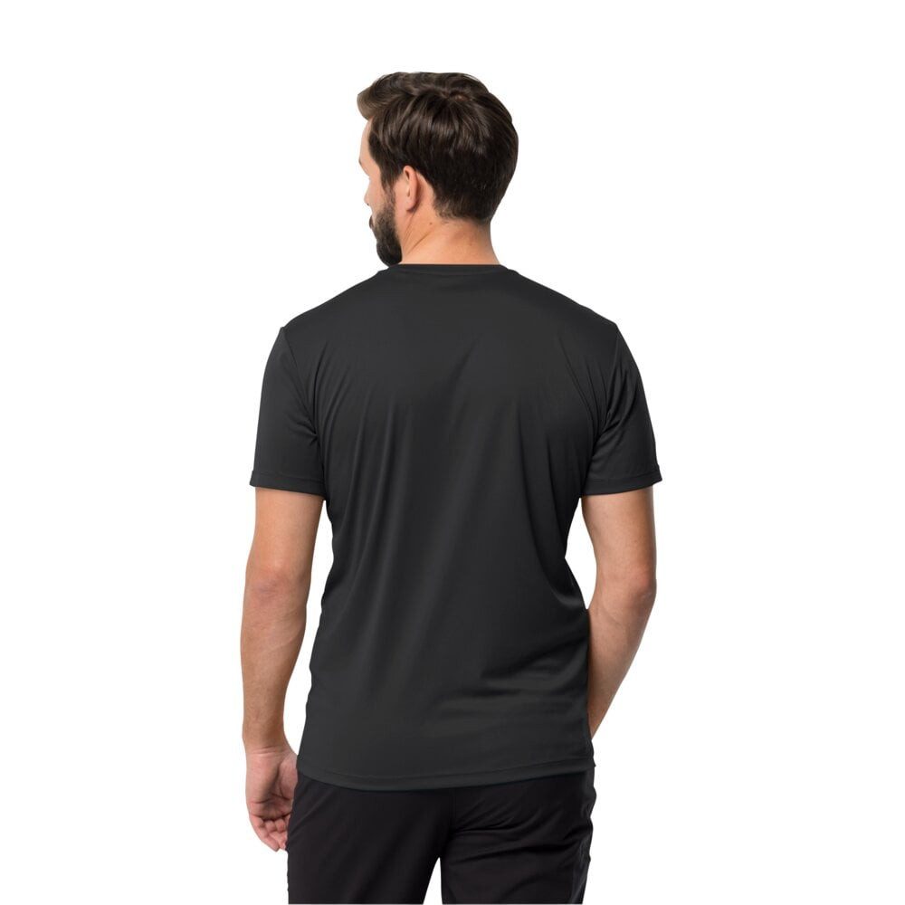 Jack Wolfskin T-Shirt Tech T (leicht, geruchshemmend) schwarz Herren