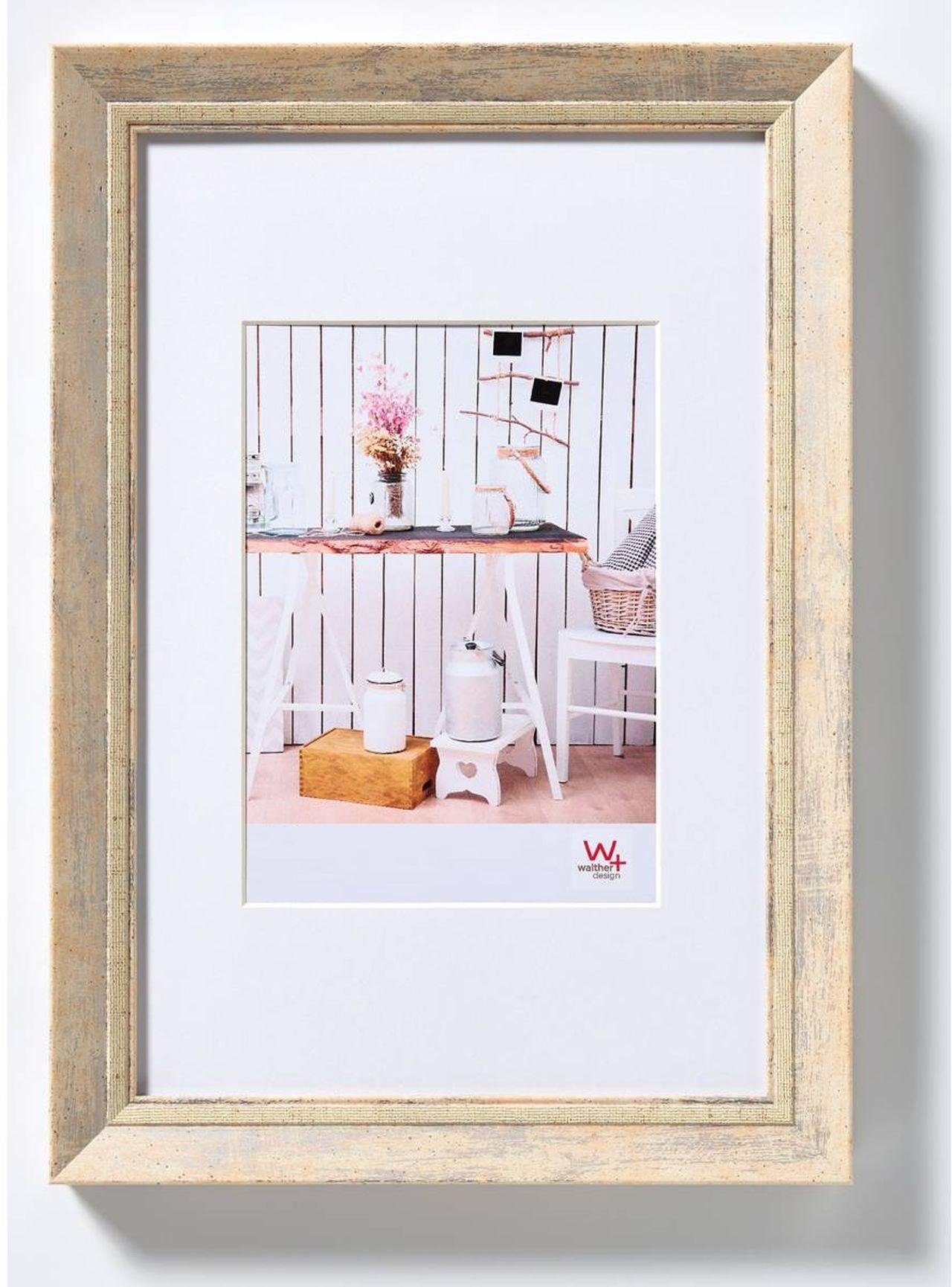 Walther Bilderrahmen Kunststoffrahmen EL015H Chalet 10x15cm natur