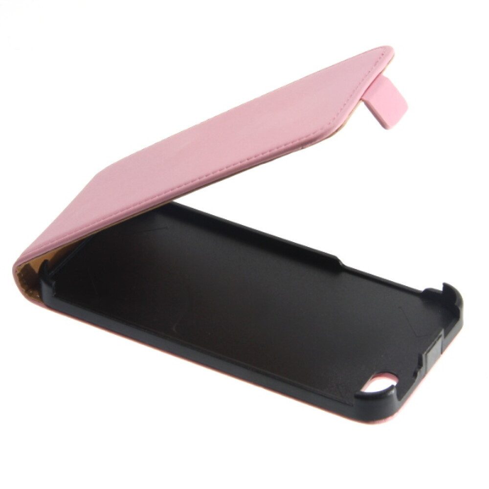 Handytasche Slim Leder Flip Handyhülle für iPhone 5, 5SE Rosa (Flip Cover)
