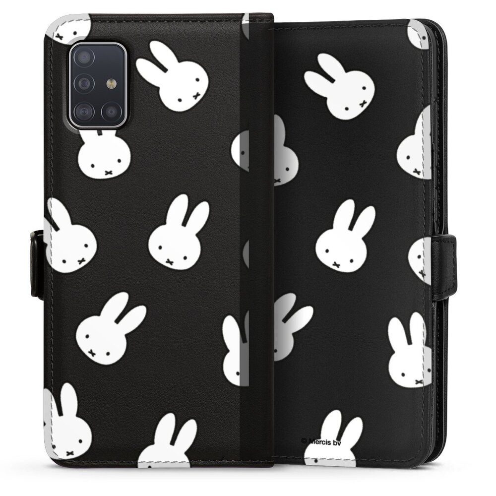 DeinDesign Handyhülle Miffy Muster transparent Miffy Pattern Transparent, Samsung Galaxy A51 Hülle Handy Flip Case Wallet Cover