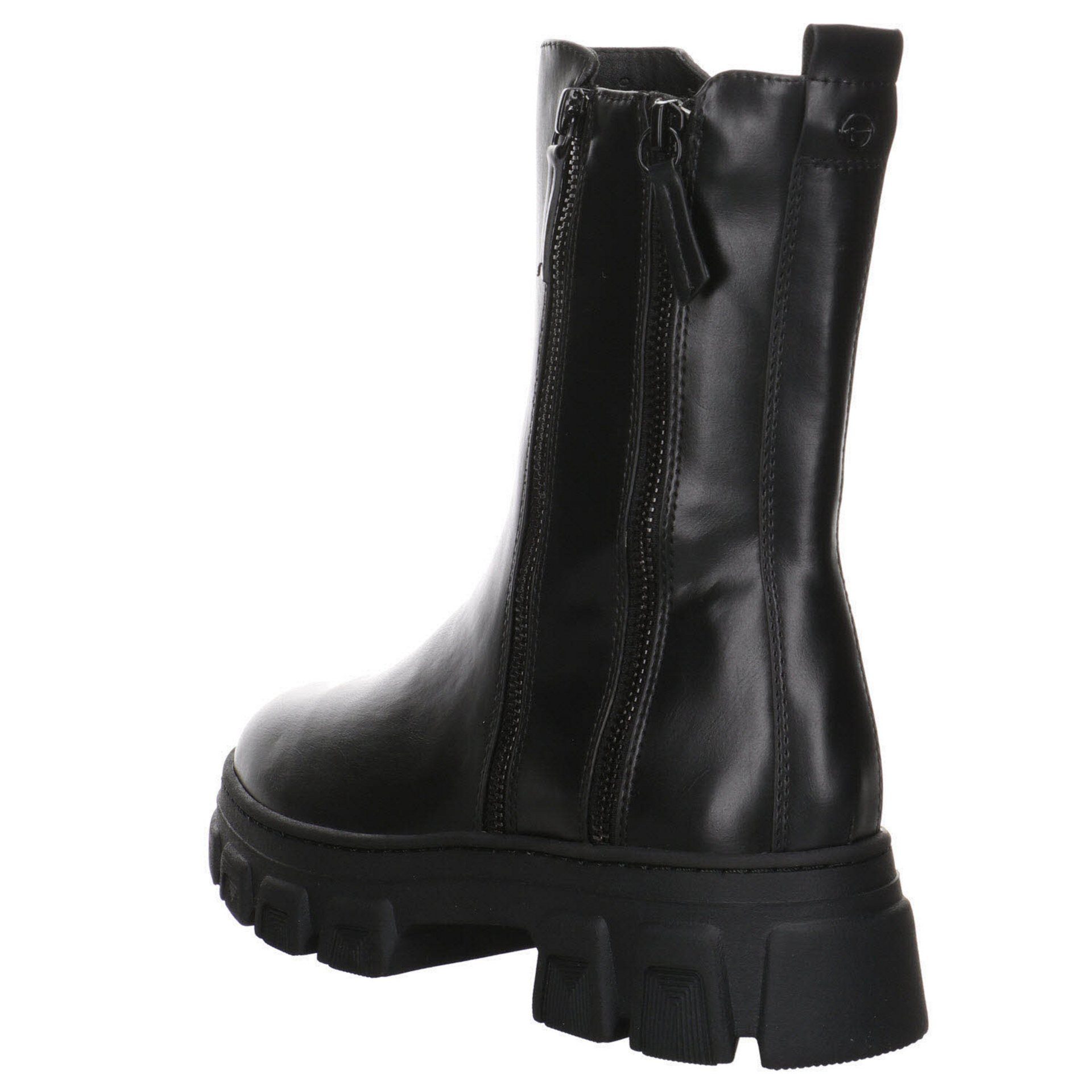 Damen Stiefeletten Stiefel Freizeit Tamaris Glattleder Boots BLACK Schuhe Elegant