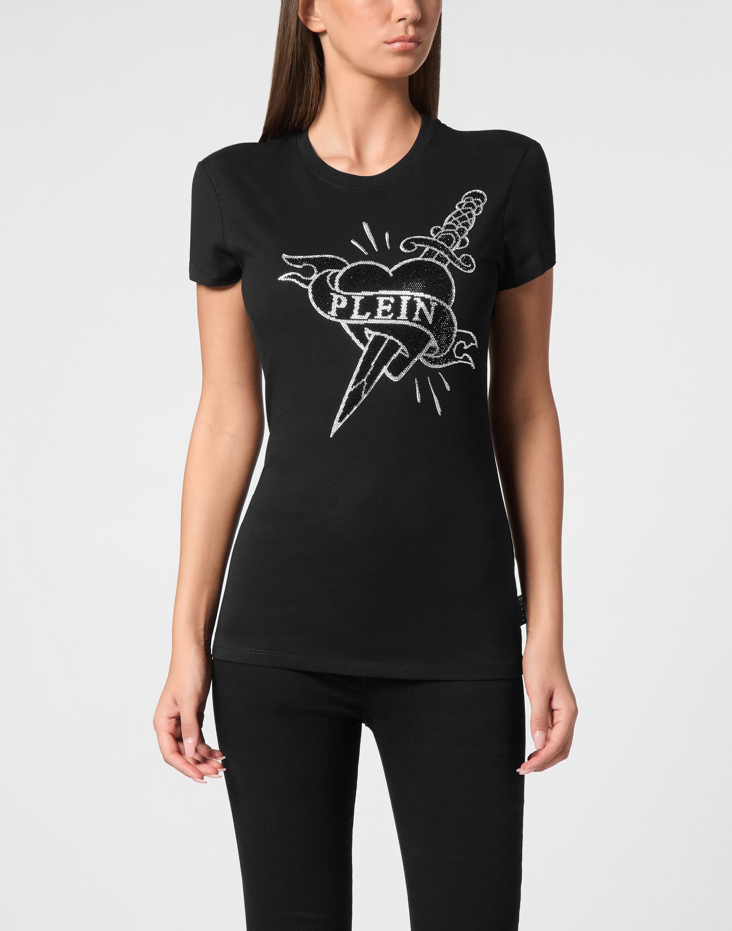 PHILIPP PLEIN T-Shirt Love Mit Schmucksteinen günstig online kaufen