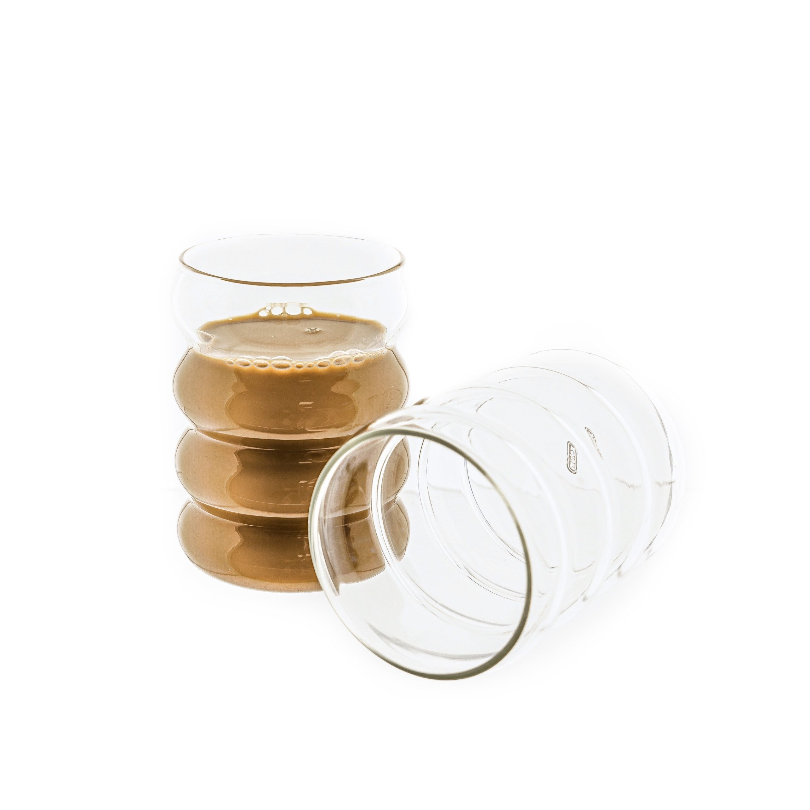 Mulex Gläser-Set Mulex Glas Wave Getränkebecher Cocktail Kaffeegläser - 300 ml, 4-tlg.