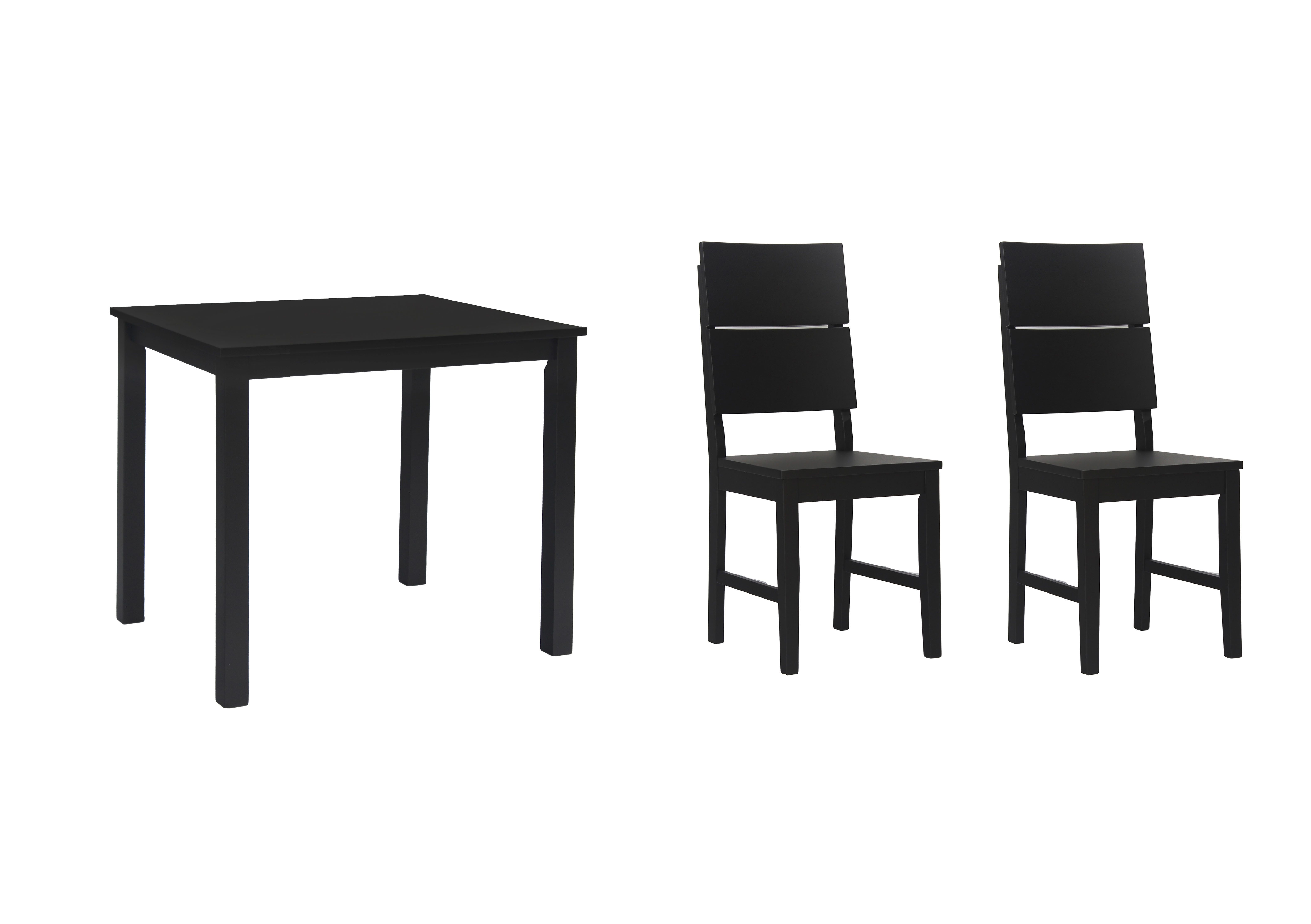 Woodroom Essgruppe Kota, (aus Hevea Massivholz, lackiert, Esstisch 70x70cm günstig online kaufen