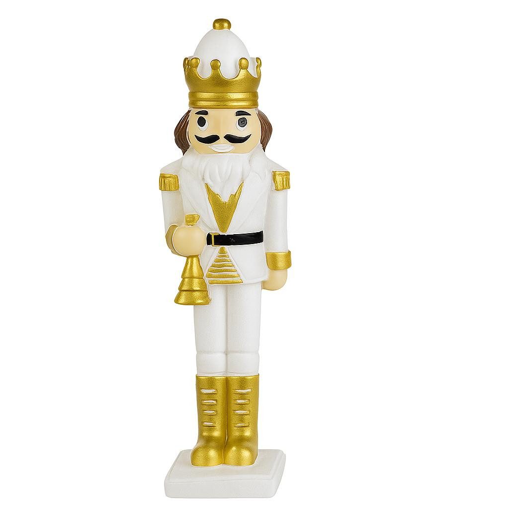 RIFFELMACHER & WEINBERGER Christbaumschmuck Deko-Nussknacker Figur - Weiß-Gold, 22 cm - Weihna