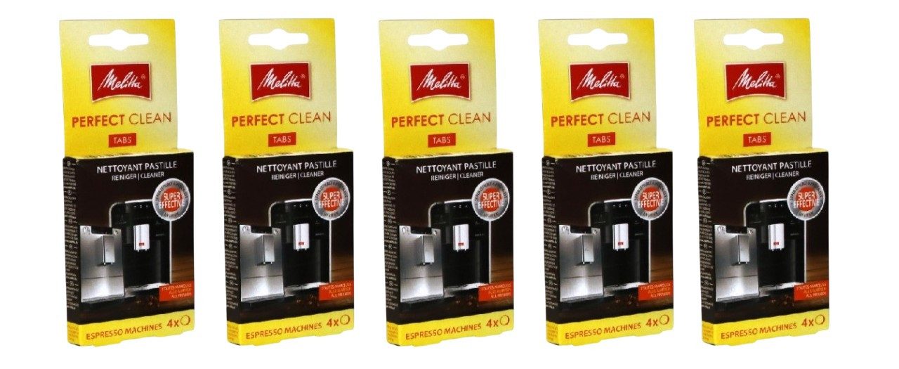 Melitta 5er Pack Melitta Perfect Clean Reinigungstabs für Vollautomaten 5x4 Reinigungstabletten