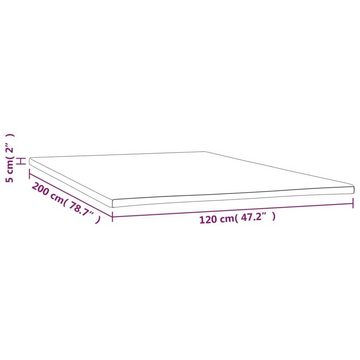 Kaltschaummatratze Matratzenauflage 120x200x5 cm Matratzentopper, vidaXL, 5 cm hoch
