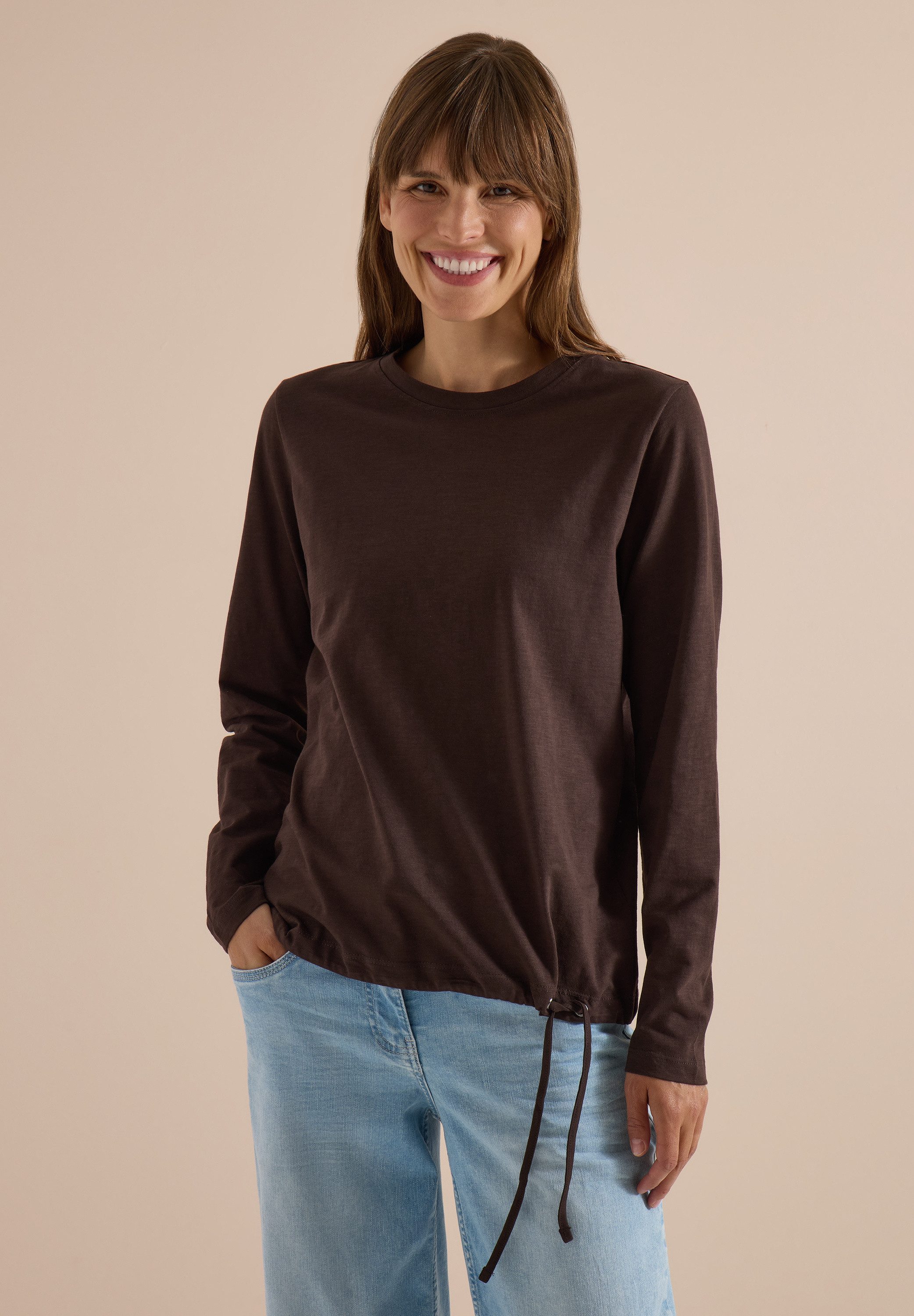 CECIL Langarmshirt aus reiner Baumwolle