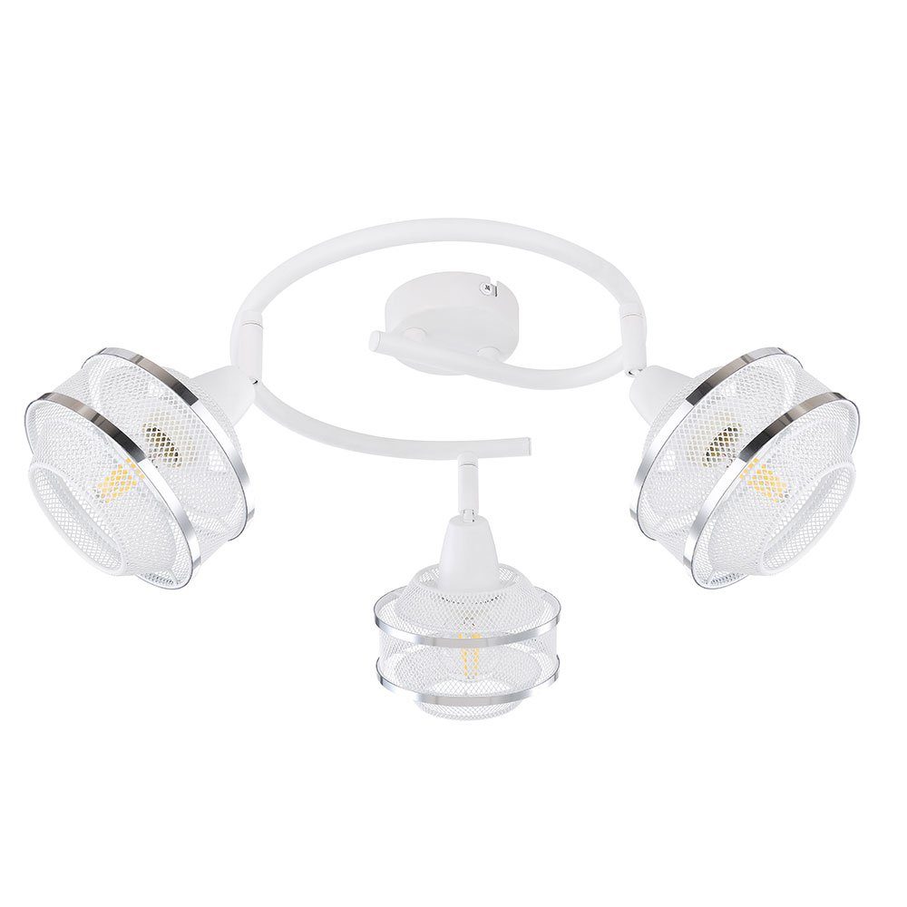GLOBO LIGHTING Deckenspot, Leuchtmittel nicht inklusive, Decken Spot Lampe Leuchte Rondell Leuchte Metall-Gitter