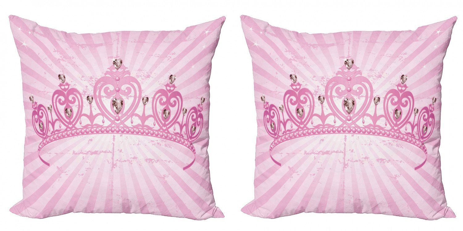 Kissenbezüge Modern Accent Doppelseitiger Digitaldruck, Abakuhaus (2 Stück), Mädchen Pink Princess