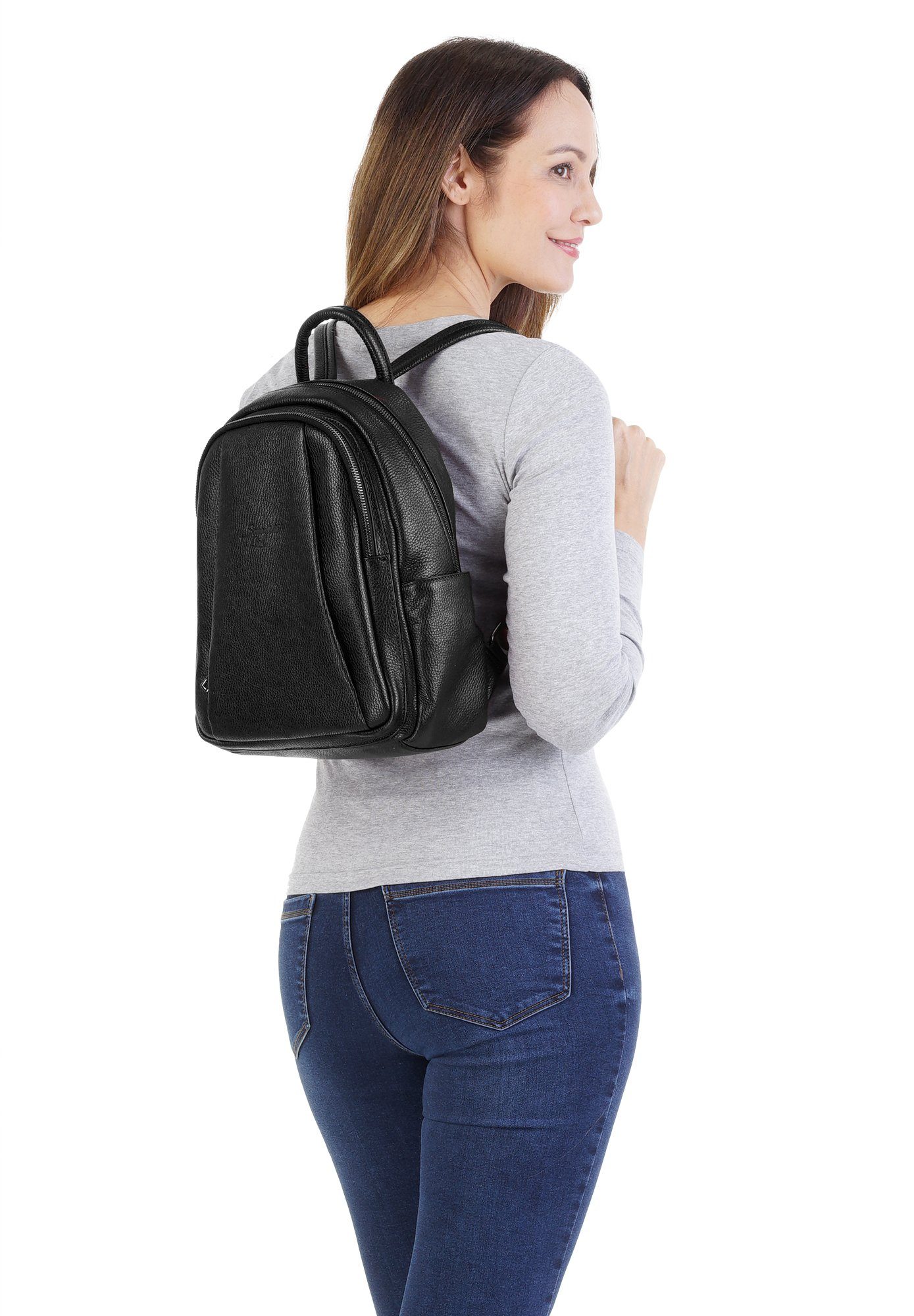 Samantha Look Cityrucksack, echt Leder, Made in Italy günstig online kaufen