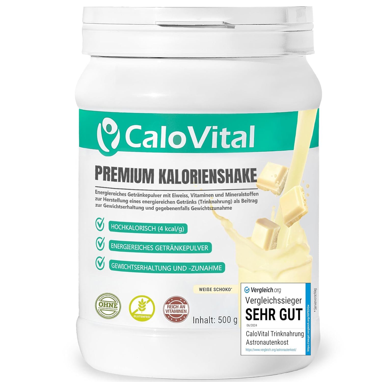 Zunehmen hochkalorische Trinknahrung Gewichtszunahme CaloVital 500g Pulver