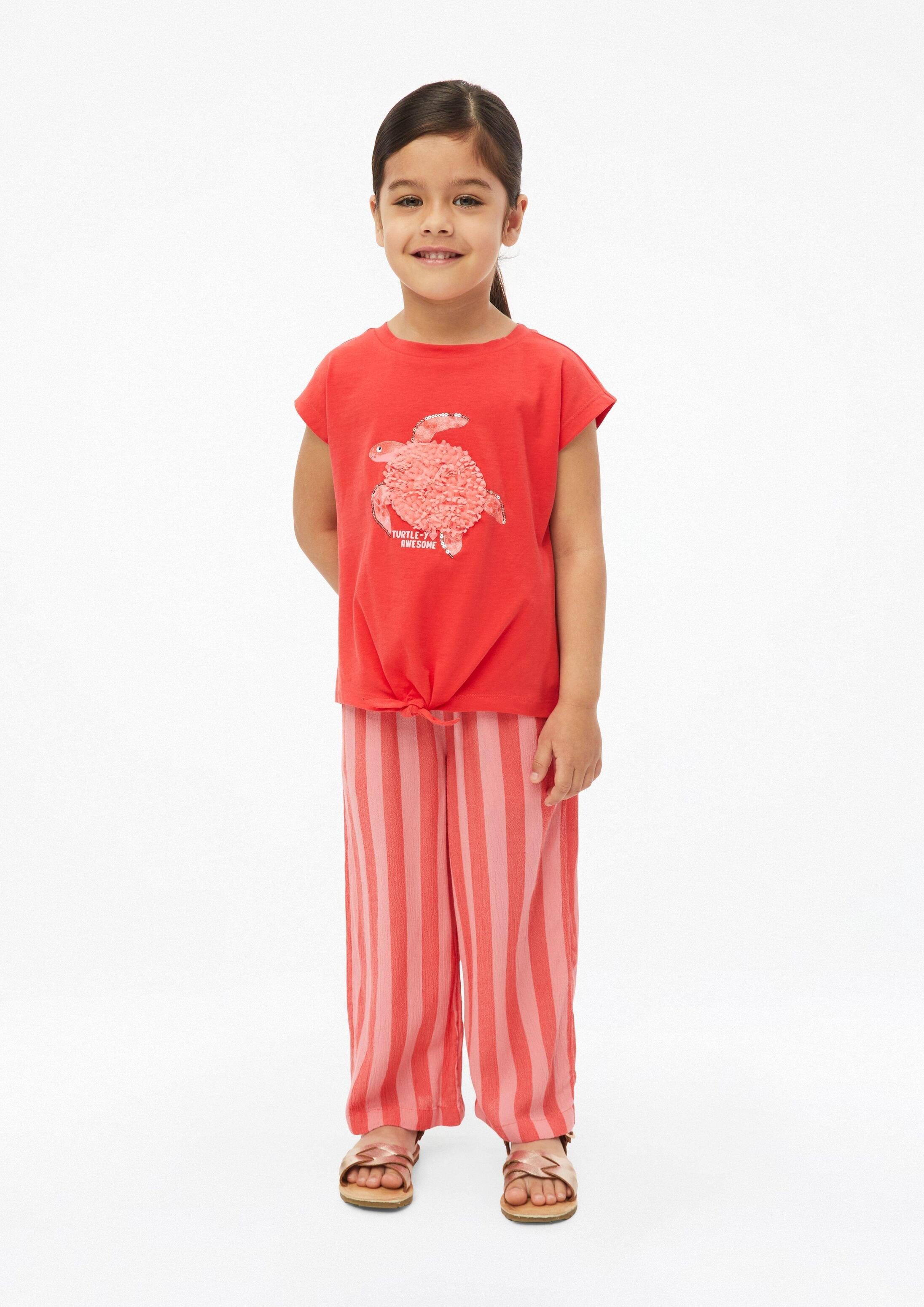 s.Oliver Chinos Hose WIDE LEG Wide Leg Hose aus Crinkle-Viskose