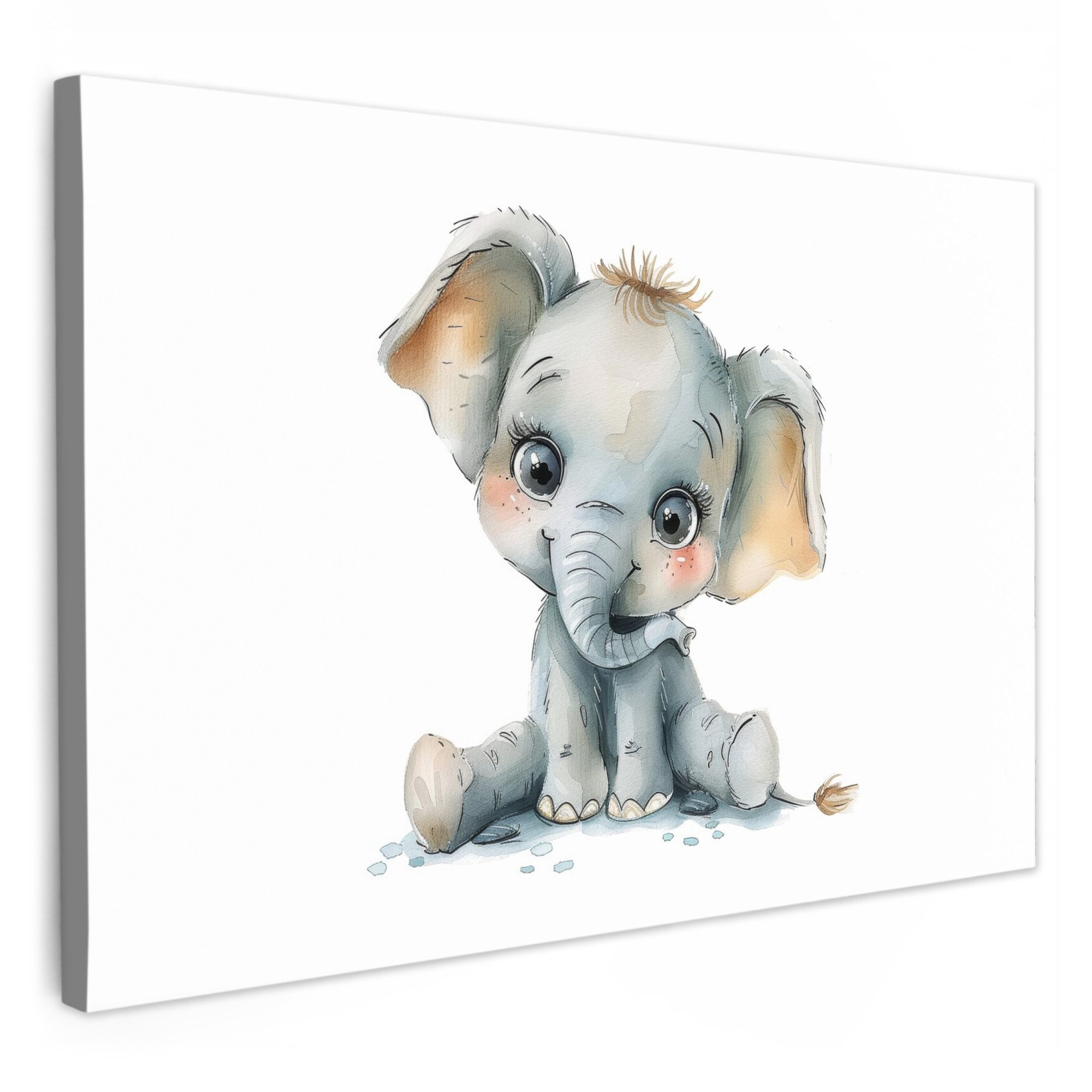 OneMillionCanvasses® Leinwandbild Elefant - Tierbaby, Fotodruck günstig online kaufen