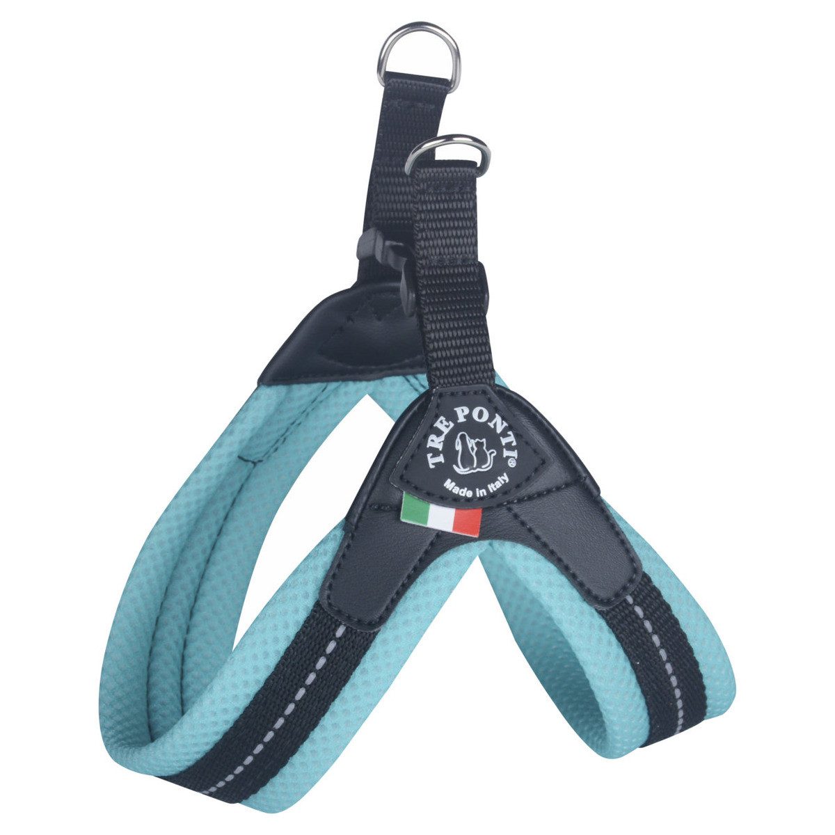 Tre Ponti Hunde-Geschirr T220MN + T220P Easy Fit Soft Mesh Sorbetto mit Click-Verschluss menta