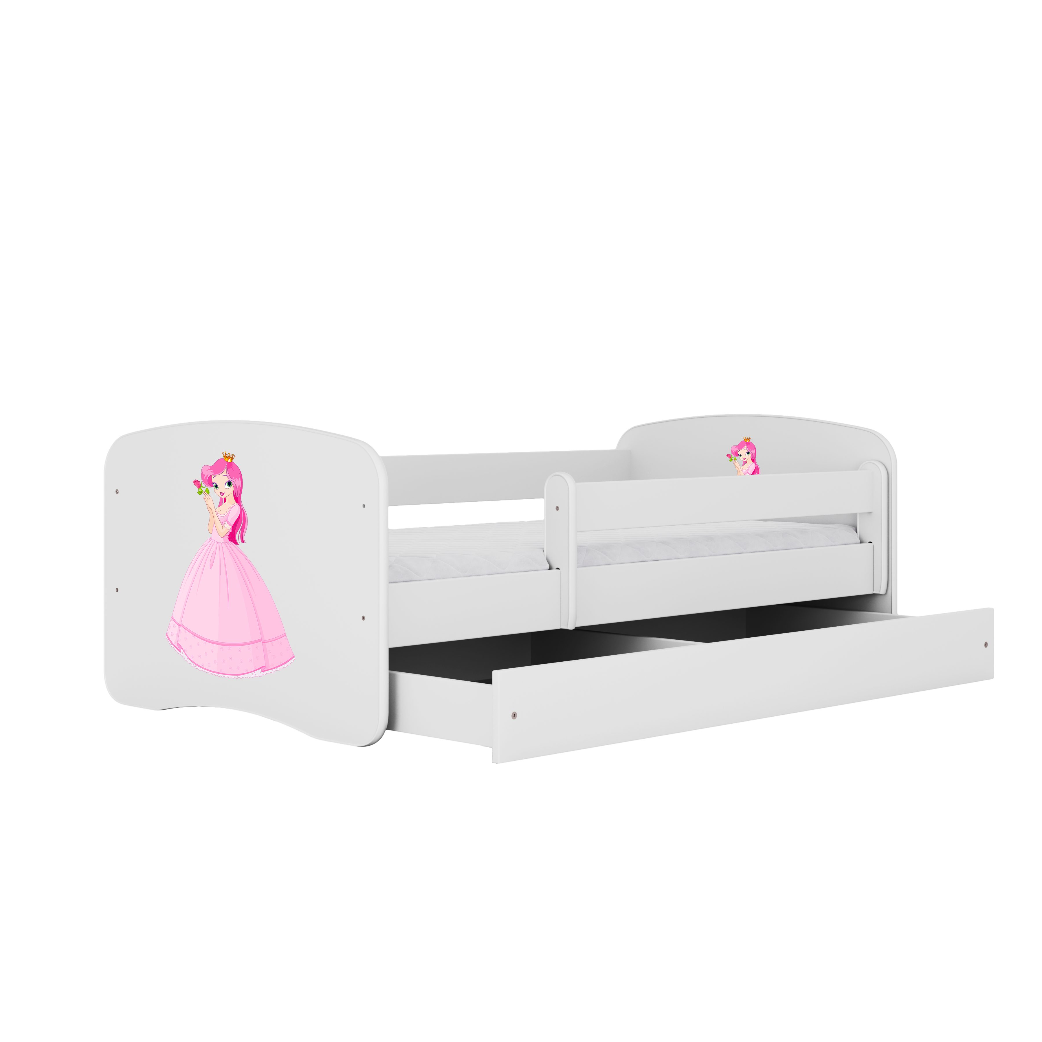 Raumhirsch Furniture Kinderbett 70x140, 80x160, 80x180 cm - Komplettset mit Matratze & Schublade (Bett für Mädchen, Einzelbett Kinder 2–12, mit Rausfallschutz & – Bild 2 von 5