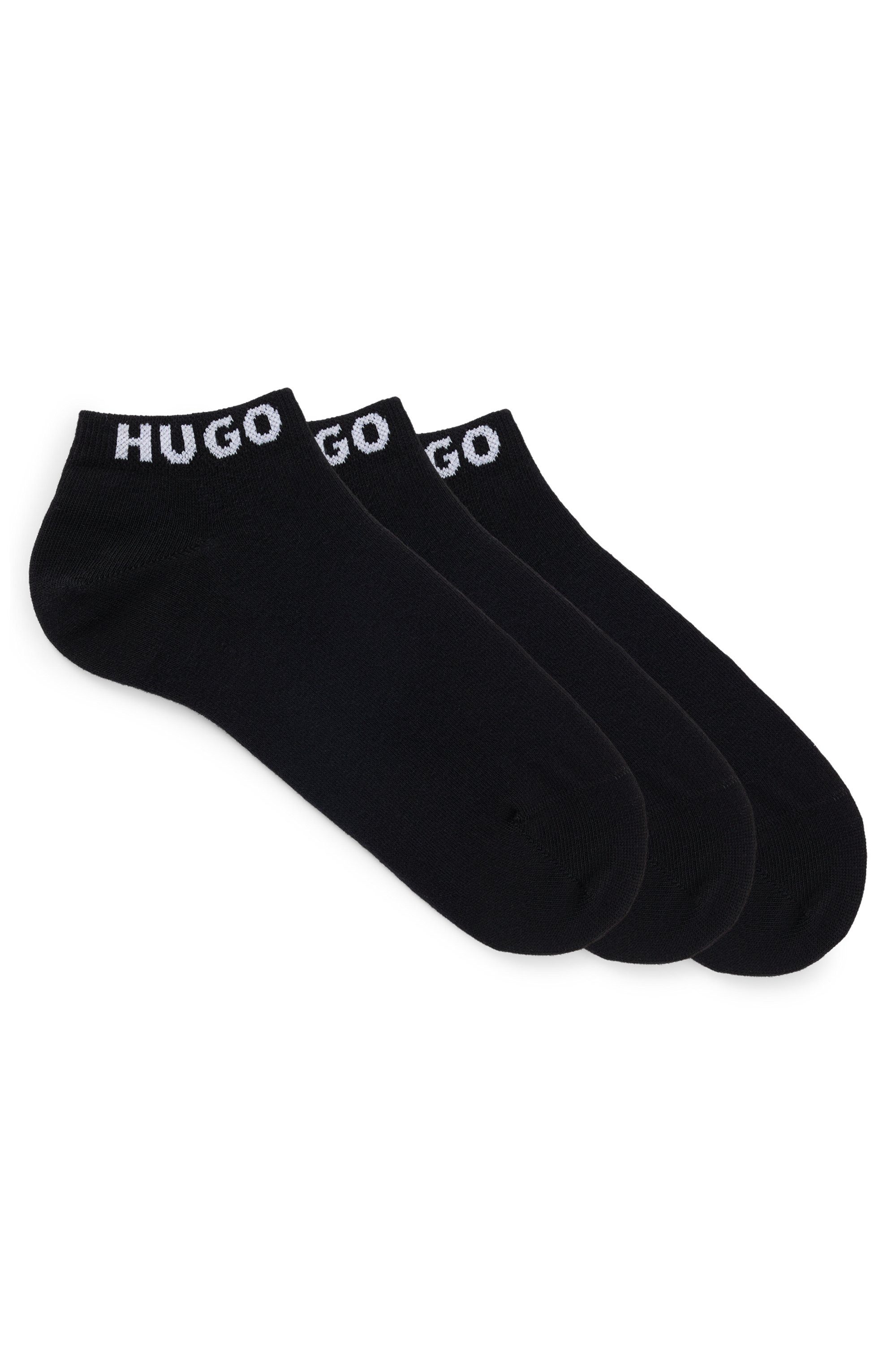 HUGO Socken 3P AS UNI CC W (Packung, 3-Paar, 3er) mit kontrastfarbenen Logoschriftzug