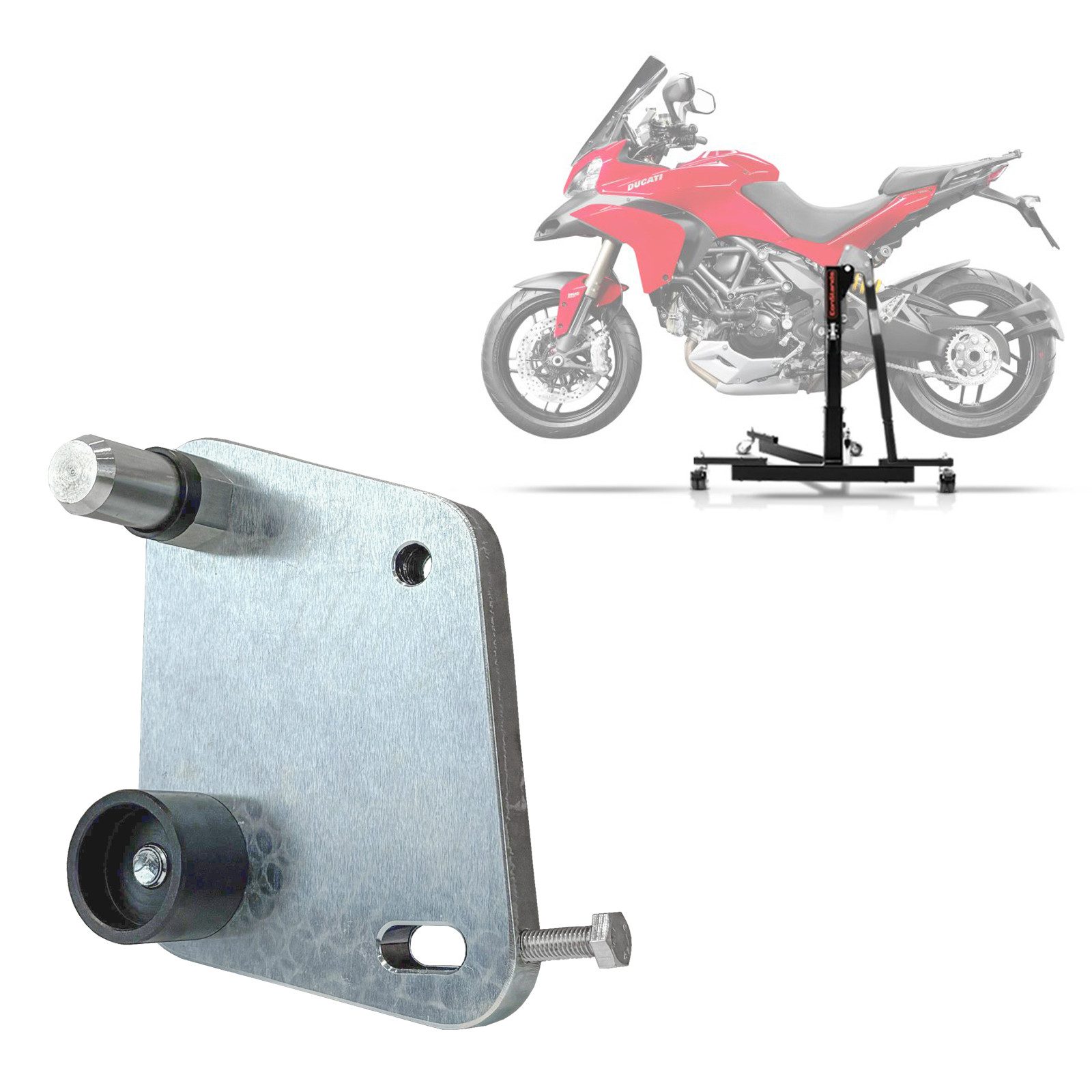 ConStands Motorradheber Adapterplatte für # Power Classic / Evo für Ducati Multistrada 1200 10