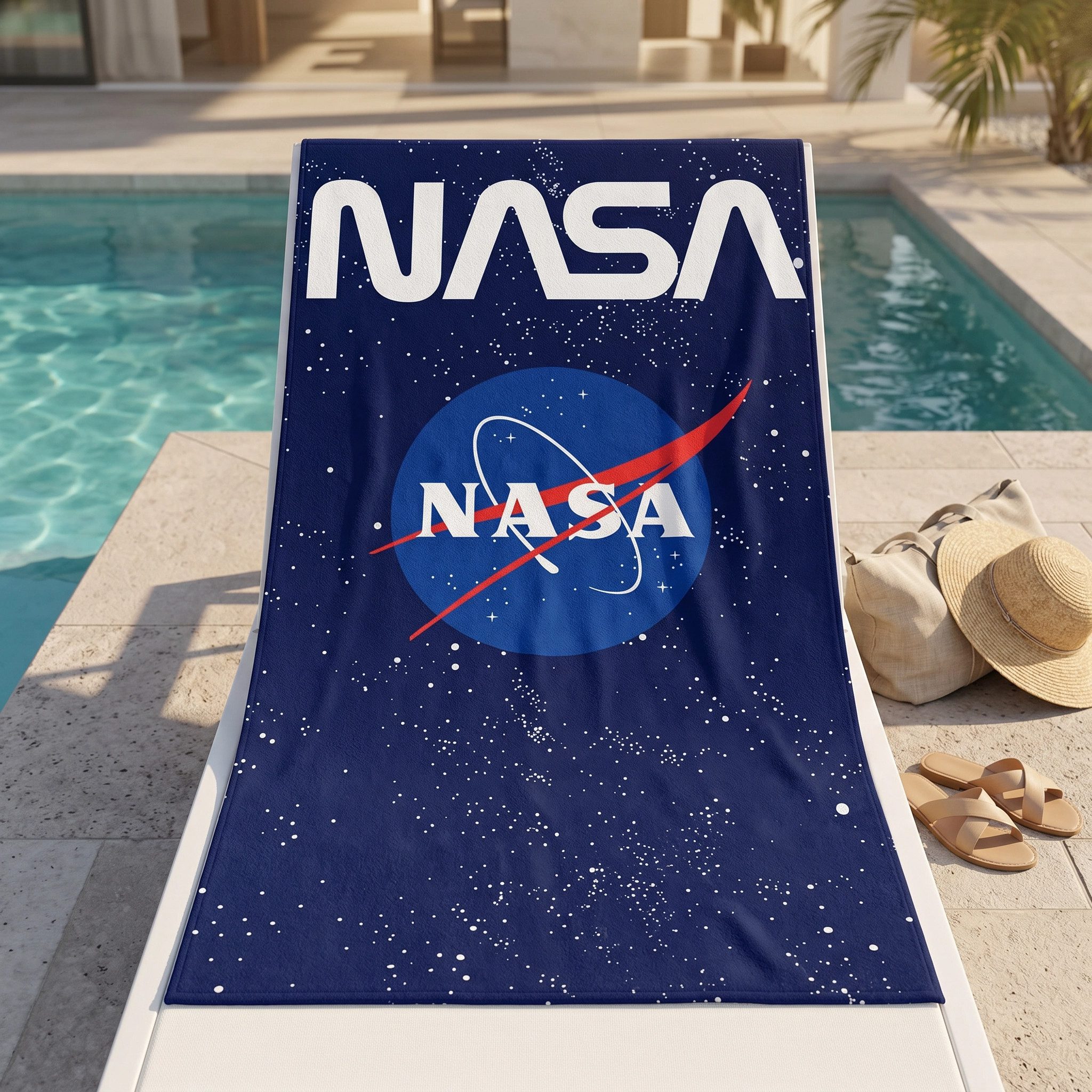 NASA Strandtuch NASA Space Center Badetuch Strandtuch, Mikrofaser (1-St), Gr. 70x140 cm