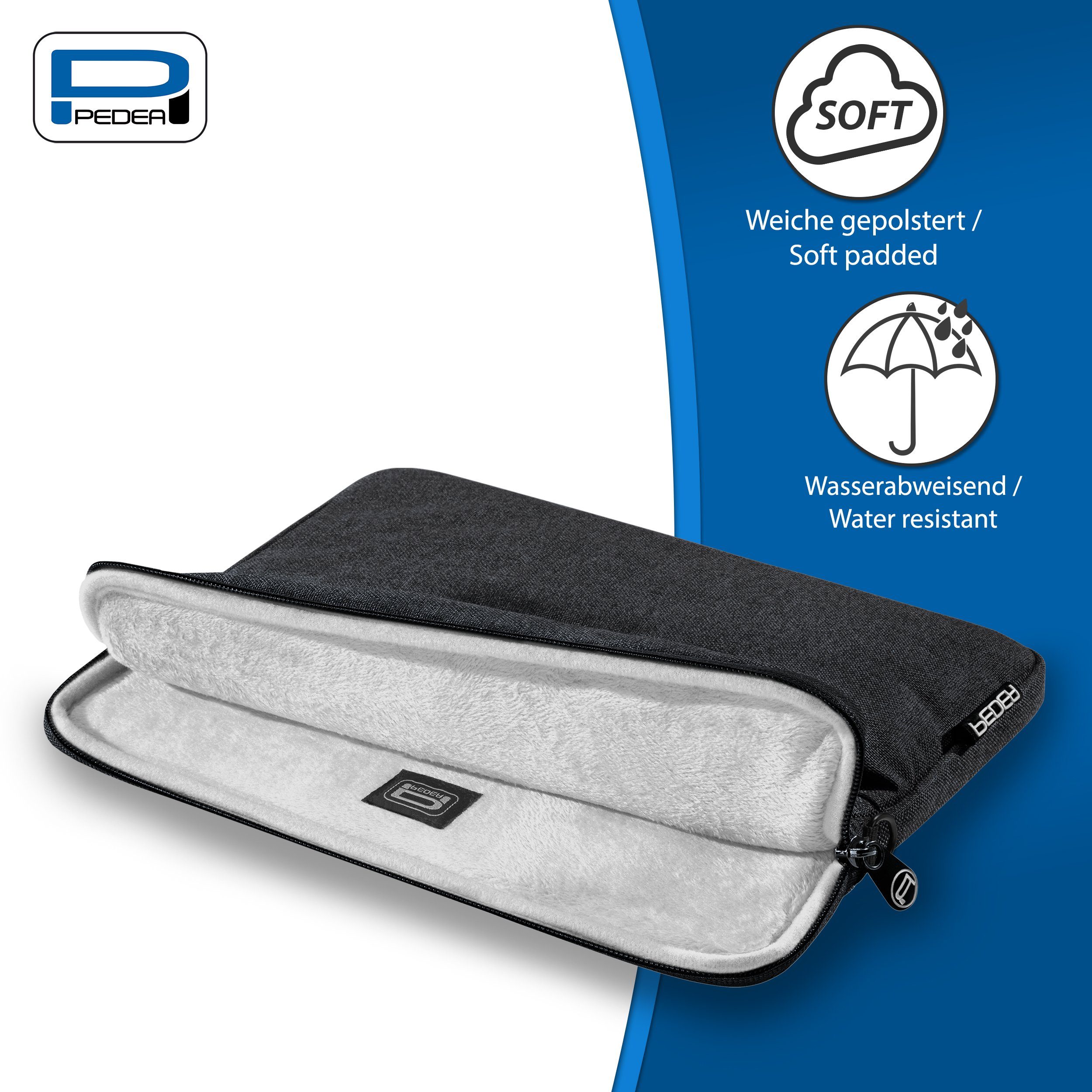 PEDEA Tablettasche FASHION Tablet Hülle mit Polsterung 12,9 / 13 Zoll, Gepolstert mit weichem Innenfutter