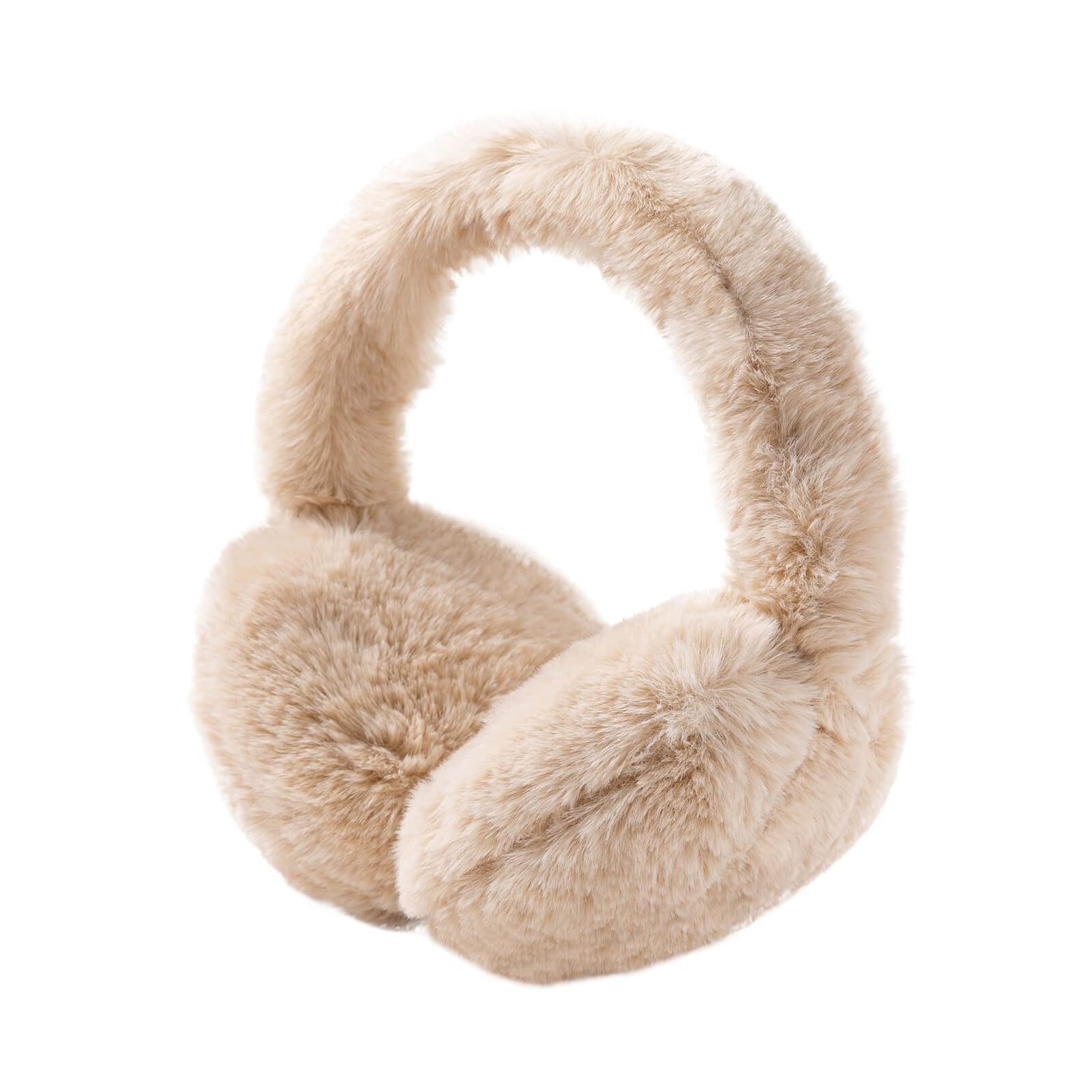 Bextsrack Ohrenwärmer Ohrenschützer für Damen Faltbare Pelzige Ohrenwärmer für Winter