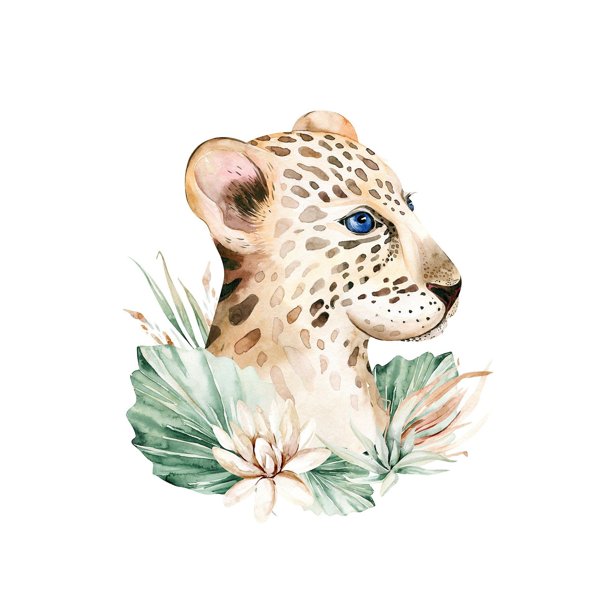 Fasana Papierserviette 20 Servietten Tropical Leopard 33x33cm, (20 St)