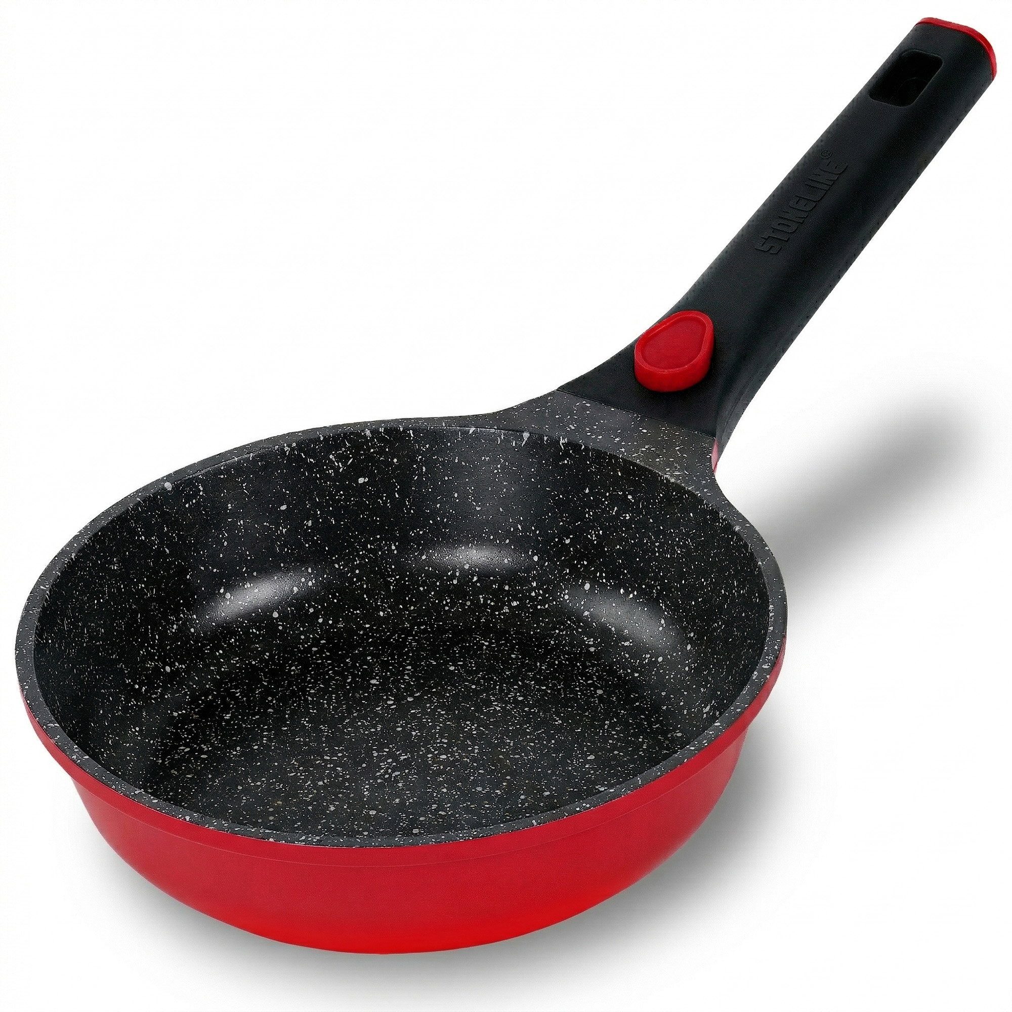 STONELINE Bratpfanne SMART 20 cm, rot, abnehmbarer Griff, Induktion, Aluminiumguss (1-tlg)