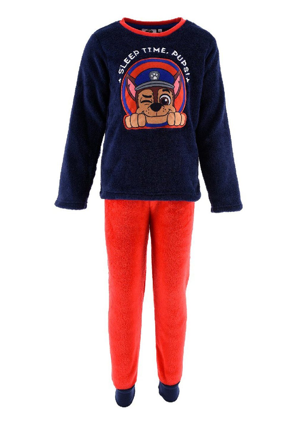 PAW PATROL Schlafanzug Chase Kinder Jungen Pyjama langarm Nachtwäsche (2 tlg)