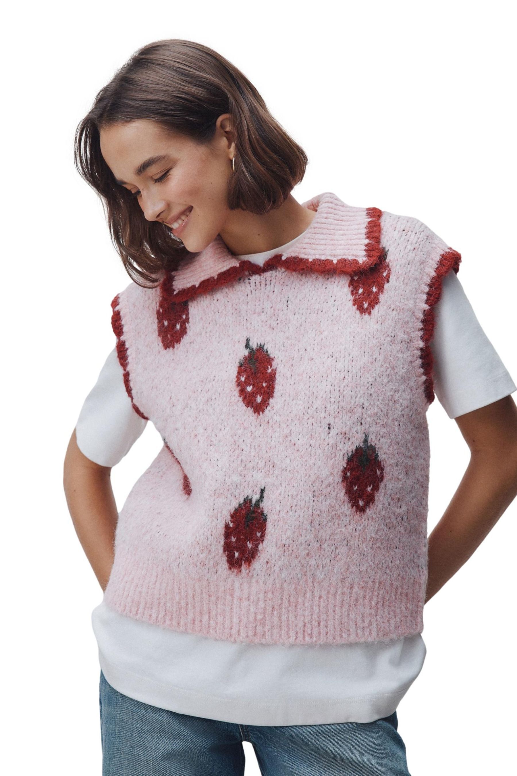 Stricktop Ärmelloses Strick-Tanktop mit Wolle