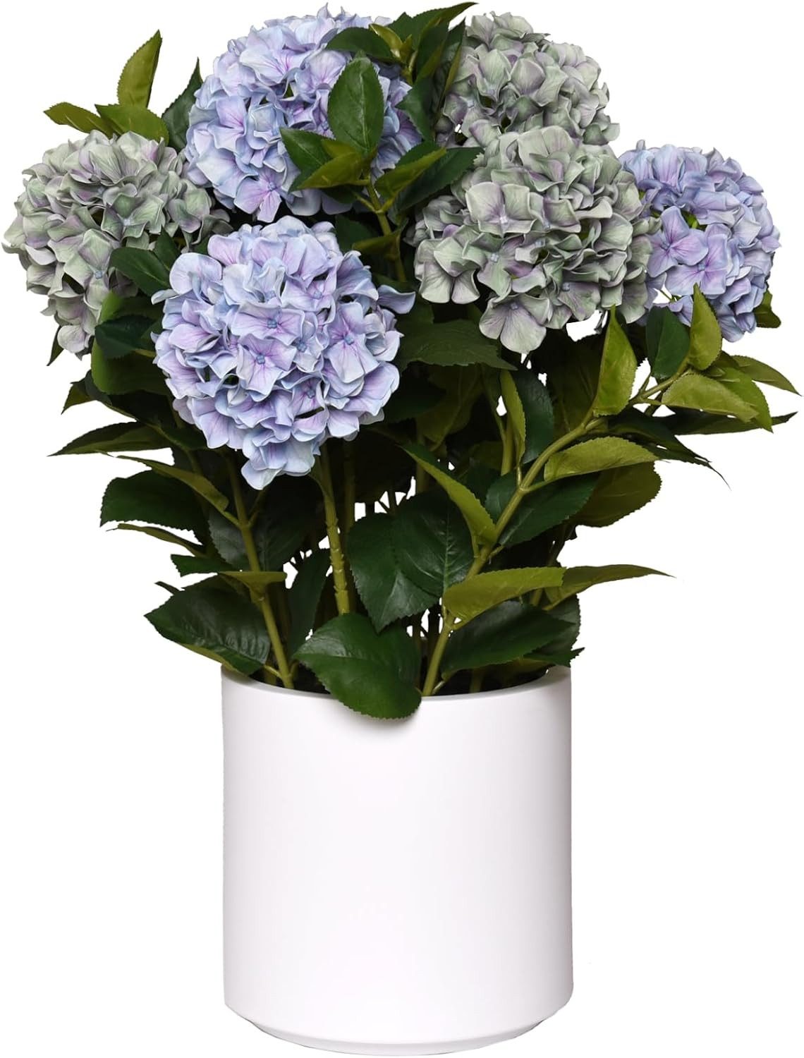 Kunstpflanze Kunststoff HYDRANGEA Rund - Blau, günstig online kaufen