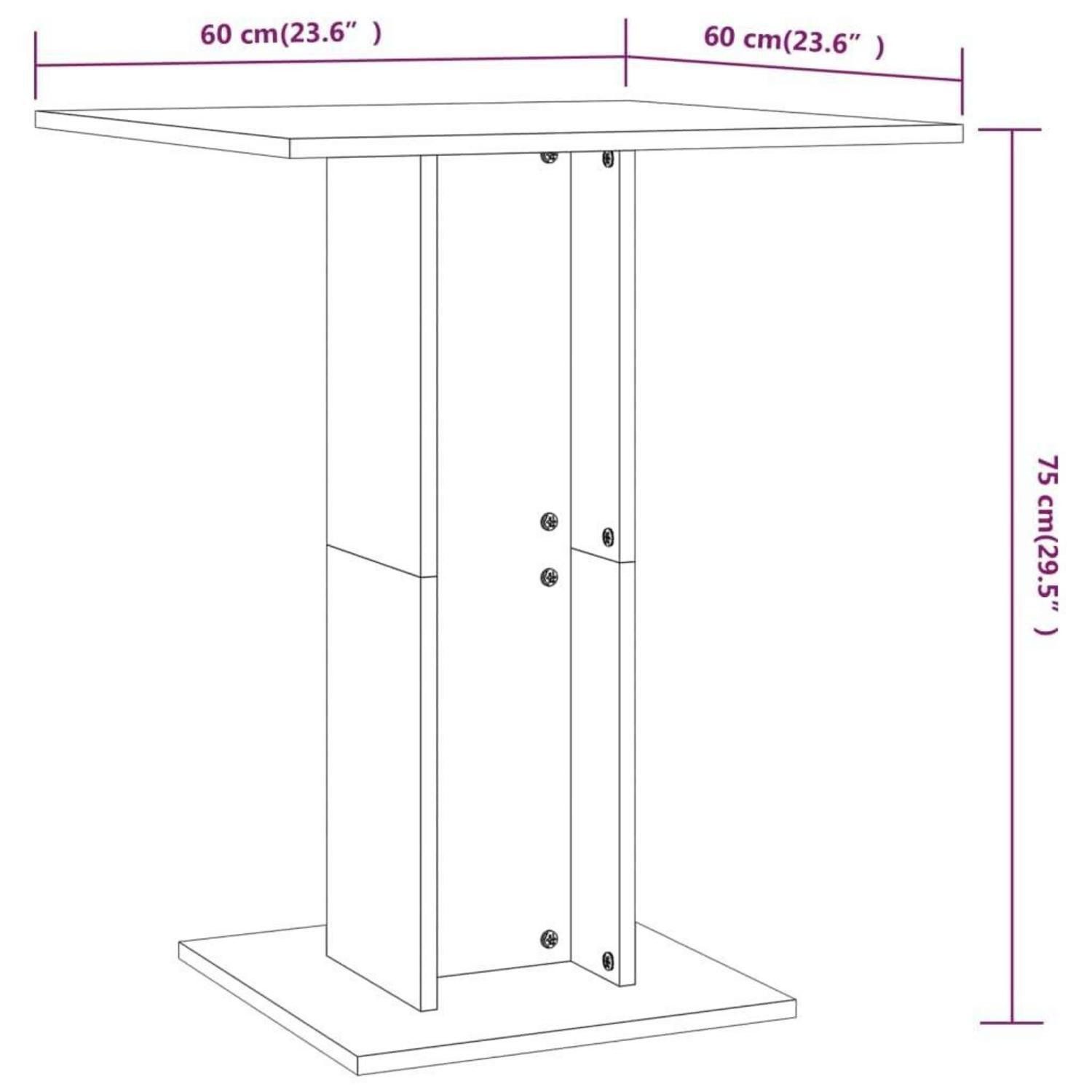 LuxusKollektion Bistrotisch Bistrotisch 60x60x75 cm weiß (1-St)