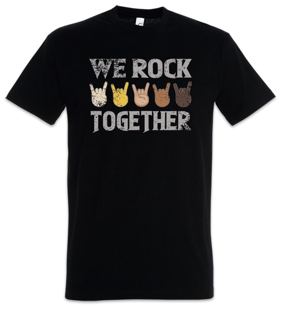 Urban Backwoods Print-Shirt We Rock Together Herren T-Shirt Diversity Diversität Gleichheit Unity (1-tlg) Black Lives Matter Love