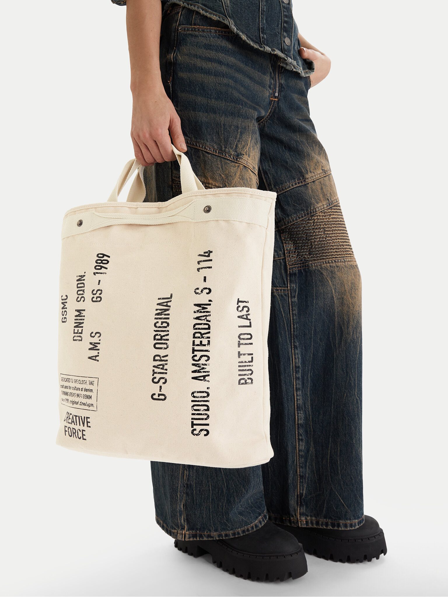 G-STAR Handtasche G Star Raw Damenhandtasche Écru G-STAR RAW-EO-XC8537A Elfenbein