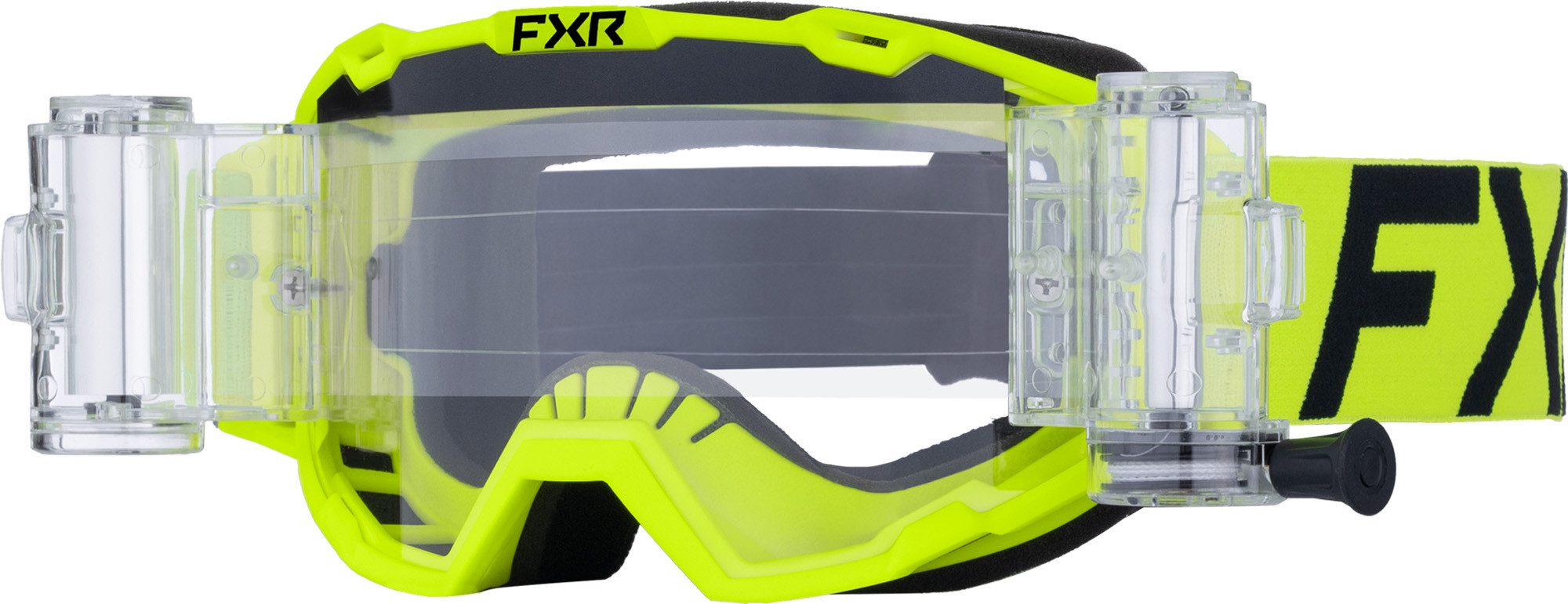 FXR Motorradbrille Maverick Prime Roll-Off Motocross Brille, Anti-Beschlag-Beschichtung,Mit Band