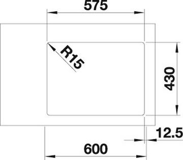 Blanco Küchenspüle ANDANO 340/180-IF, rechteckig