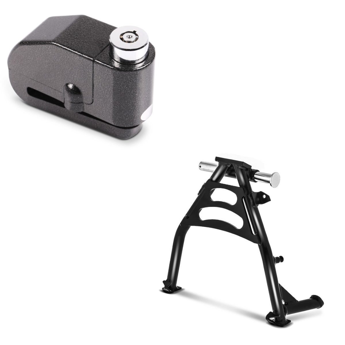 ConStands Motorradheber Set Hauptständer + Bremsscheibenschloss S2