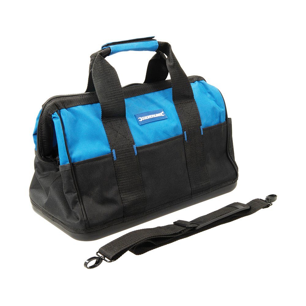 Silverline Werkzeugtasche Werkzeugtasche mit Öffnung 400 großer 200 x x verstärktem und Boden