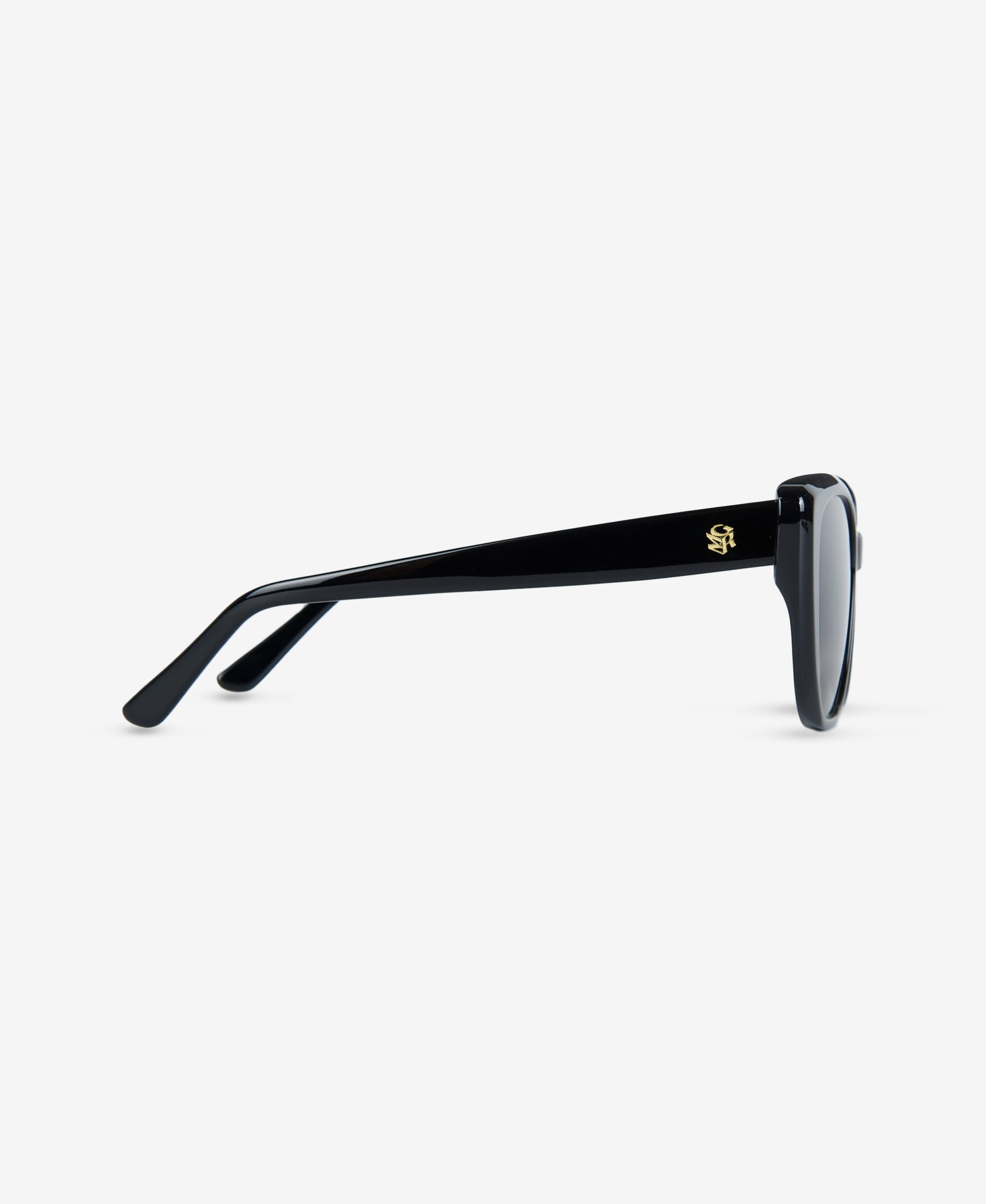 GLAMIRA Sonnenbrille Schmetterlingsförmige Glänzend Schwarze Damensonnenbrille (1-St) mit polarisierten Linsen