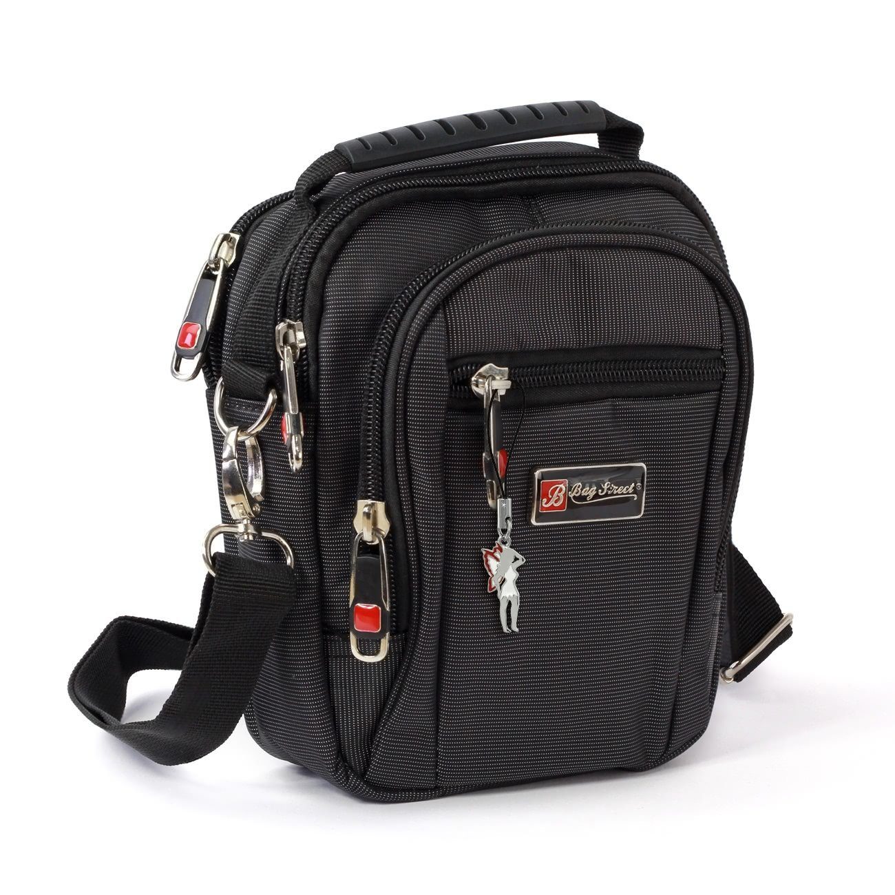 BAG STREET Umhängetasche Bag Street Damen Herren Umhängetasche (Umhängetasche), Herren, Jugend Umhängetasche, Gürteltasche Polyester, schwarz 13x17cm