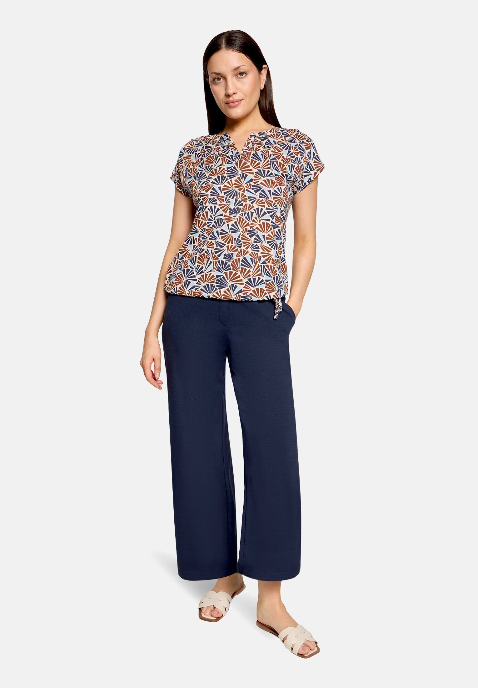 Betty&Co Kurzarmshirt Damen mit Tunnelzug (1-tlg)