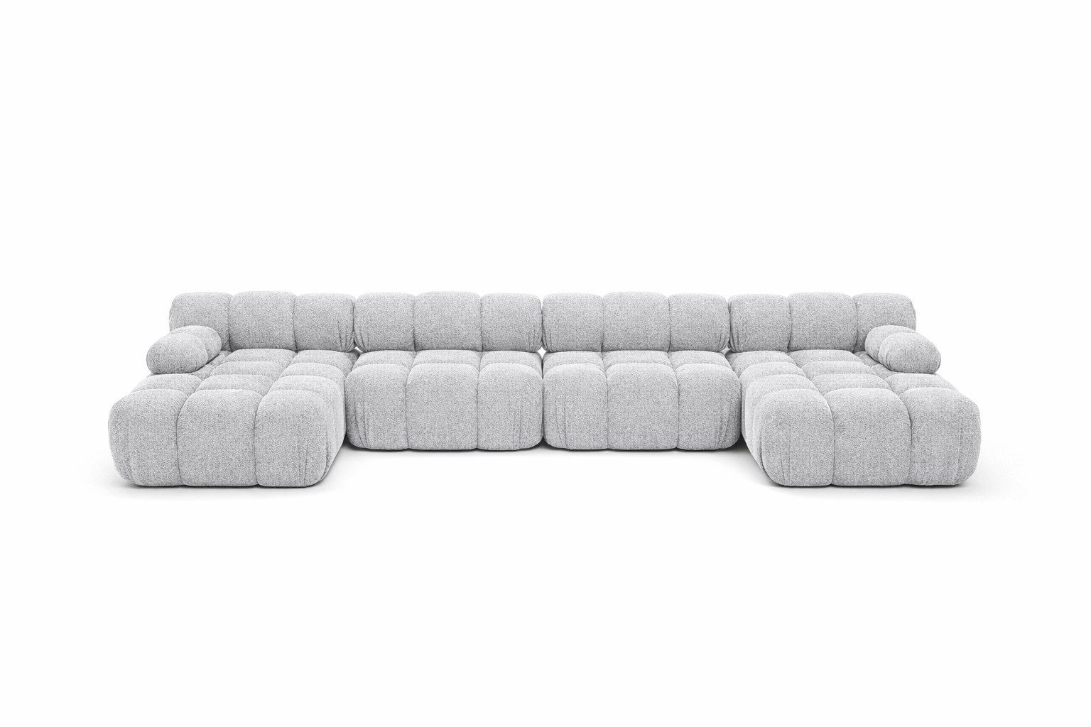 Kaiser Möbel Ecksofa U-Form XL modern für Wohnzimmer, Stoff Abriamo, SELIA, Einzelsofa, U-Form XL,Bouclé-Stoff,Relaxfläche 130 cm