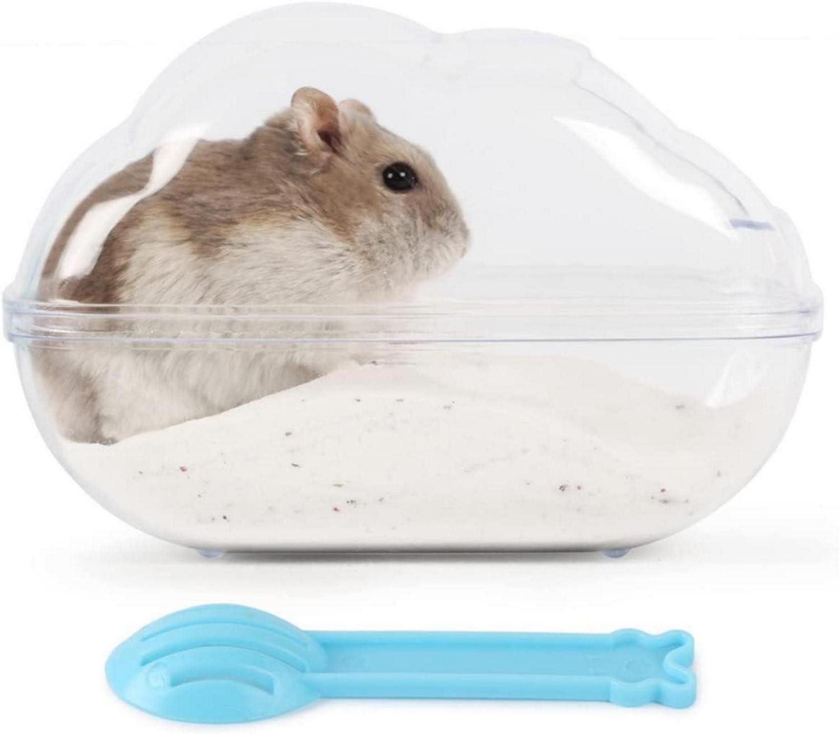 Kleintierkäfig Hamster Sandbad Badezimmer Schaufel Trockenbad Chinchilla Gerbil