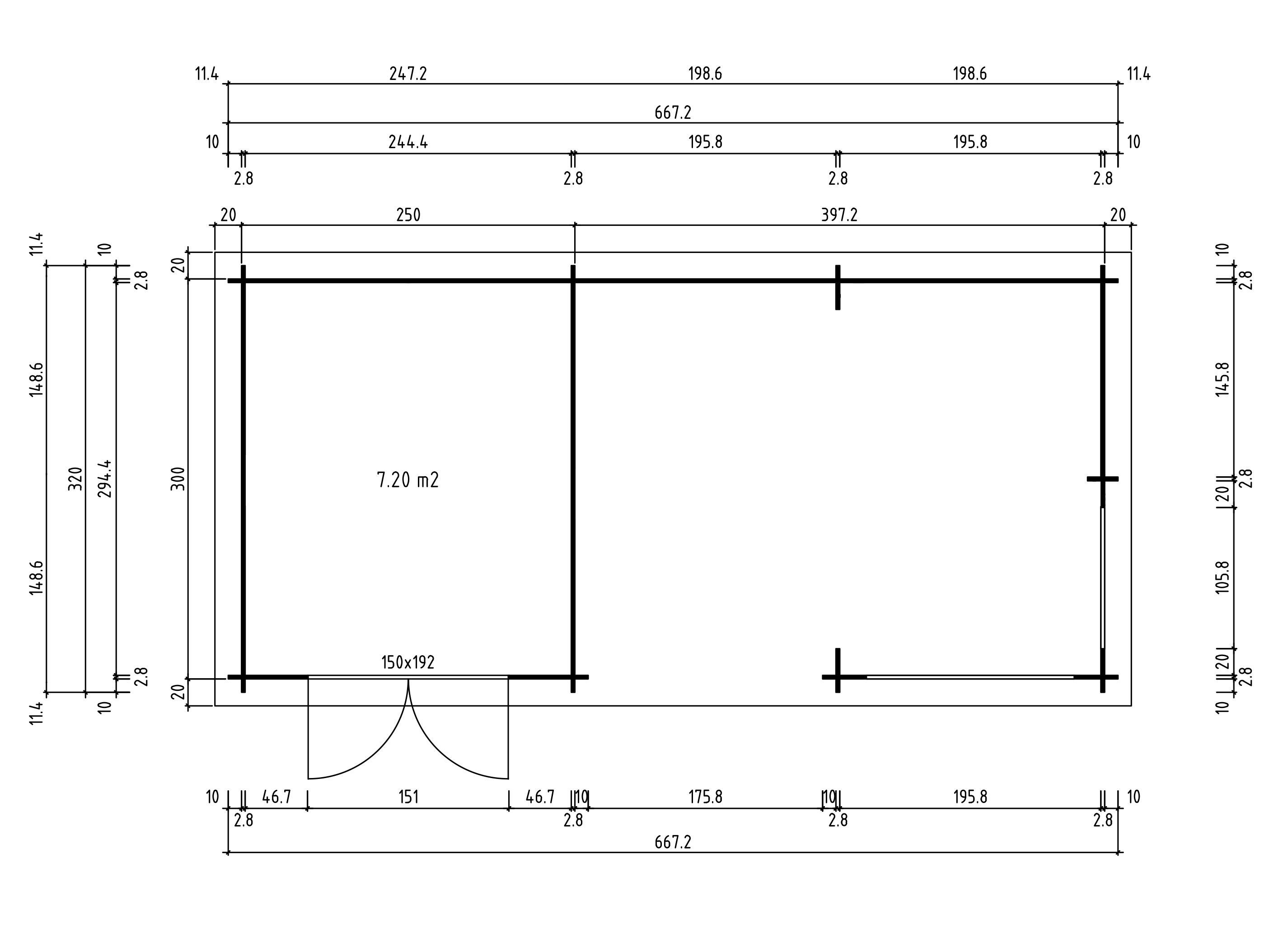 Fjordholz Gartenhaus Samim 28