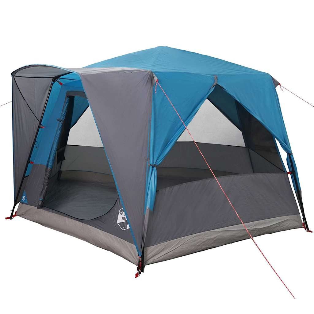vidaXL Tunnelzelt Kabinenzelt für 5 Personen Blau und Grau 333 x 317 x 194 cm, (1 tlg)