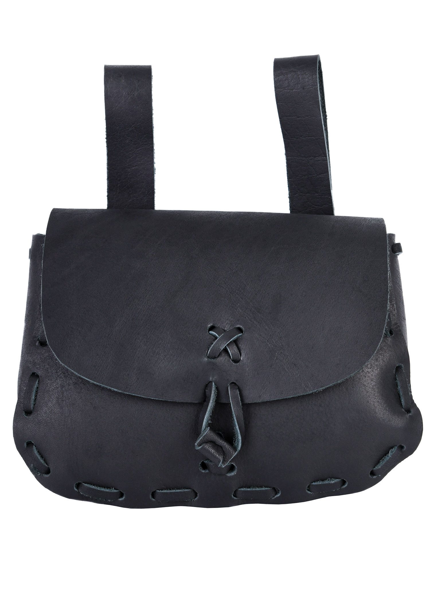 Ulfberth Burgfräulein-Kostüm Mittelalter-Ledertasche, Schwarz