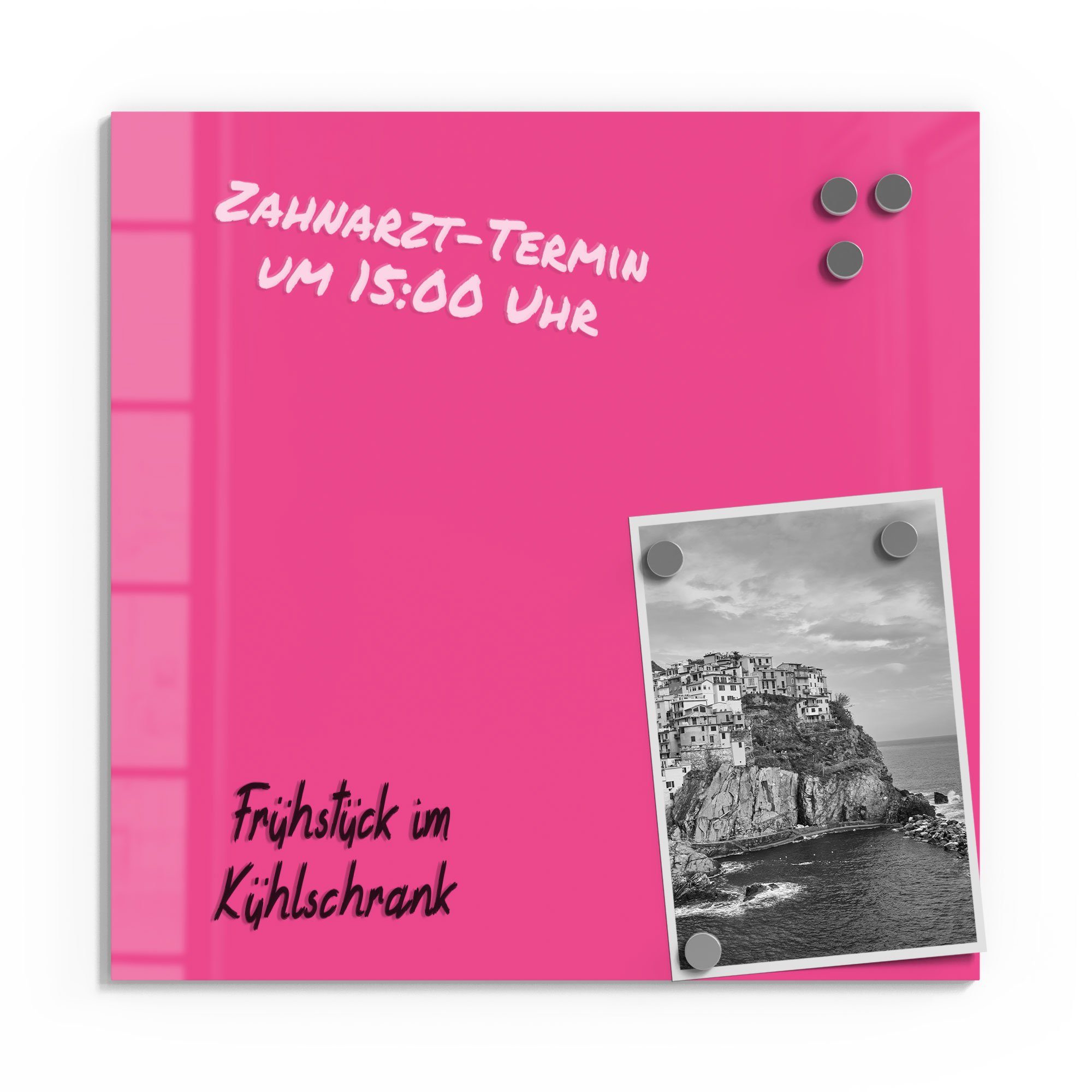 DEQORI Magnettafel 'Unifarben - Rosa', Whiteboard Pinnwand beschreibbar