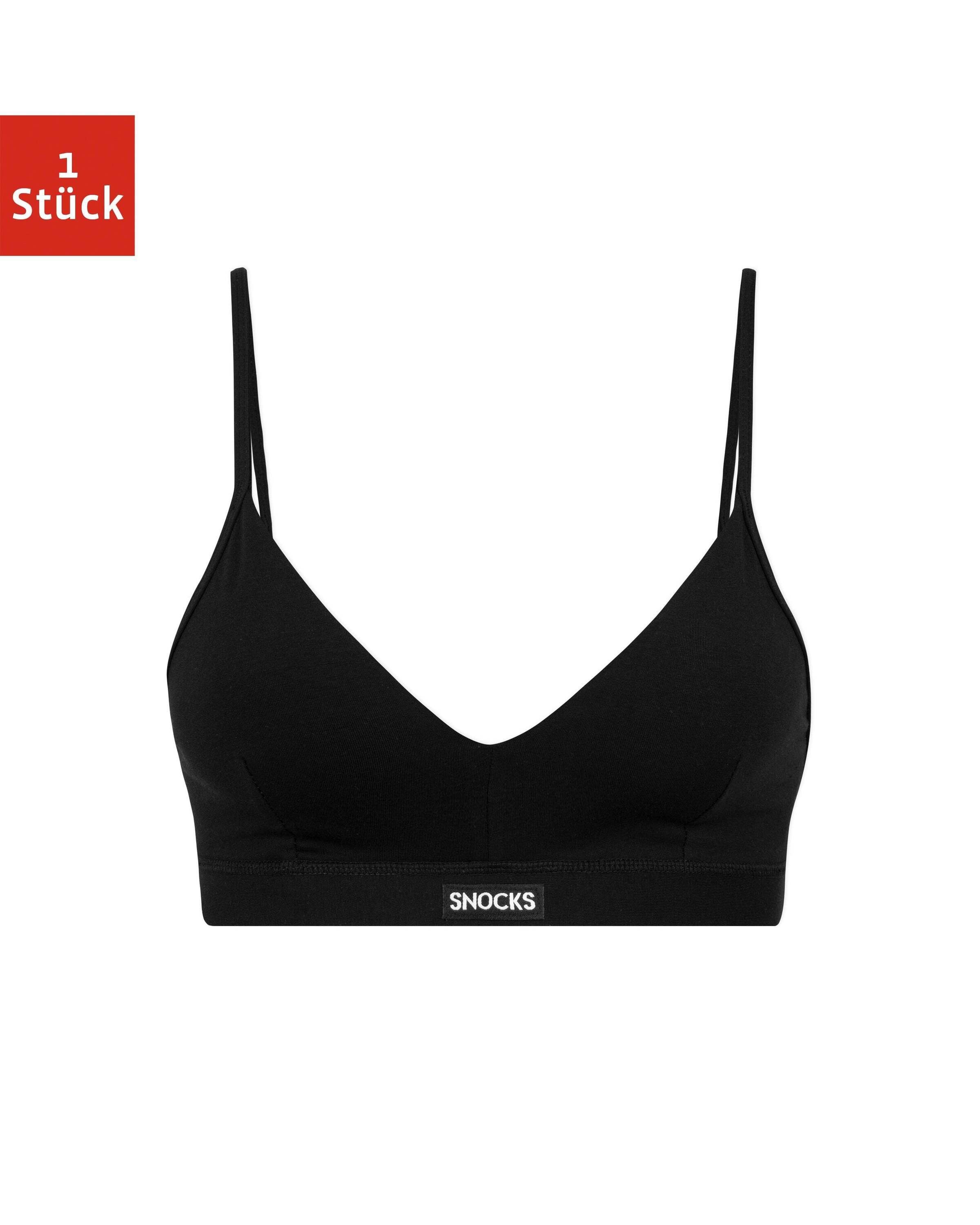 SNOCKS Bustier Bügelloser Retro Soft BH (1 Stück, 1-tlg., 1 Stück) aus Bio-Baumwolle, mit formgebenden Nähten, ohne Polster