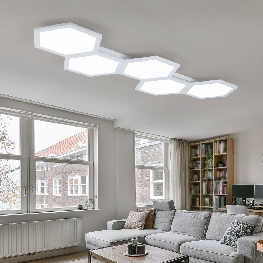 etc-shop LED Deckenleuchte, LED-Leuchtmittel Deckenleuchte Deckenlampe verbaut, Warmweiß, Panel fest aus Wohnzimmerleuchte