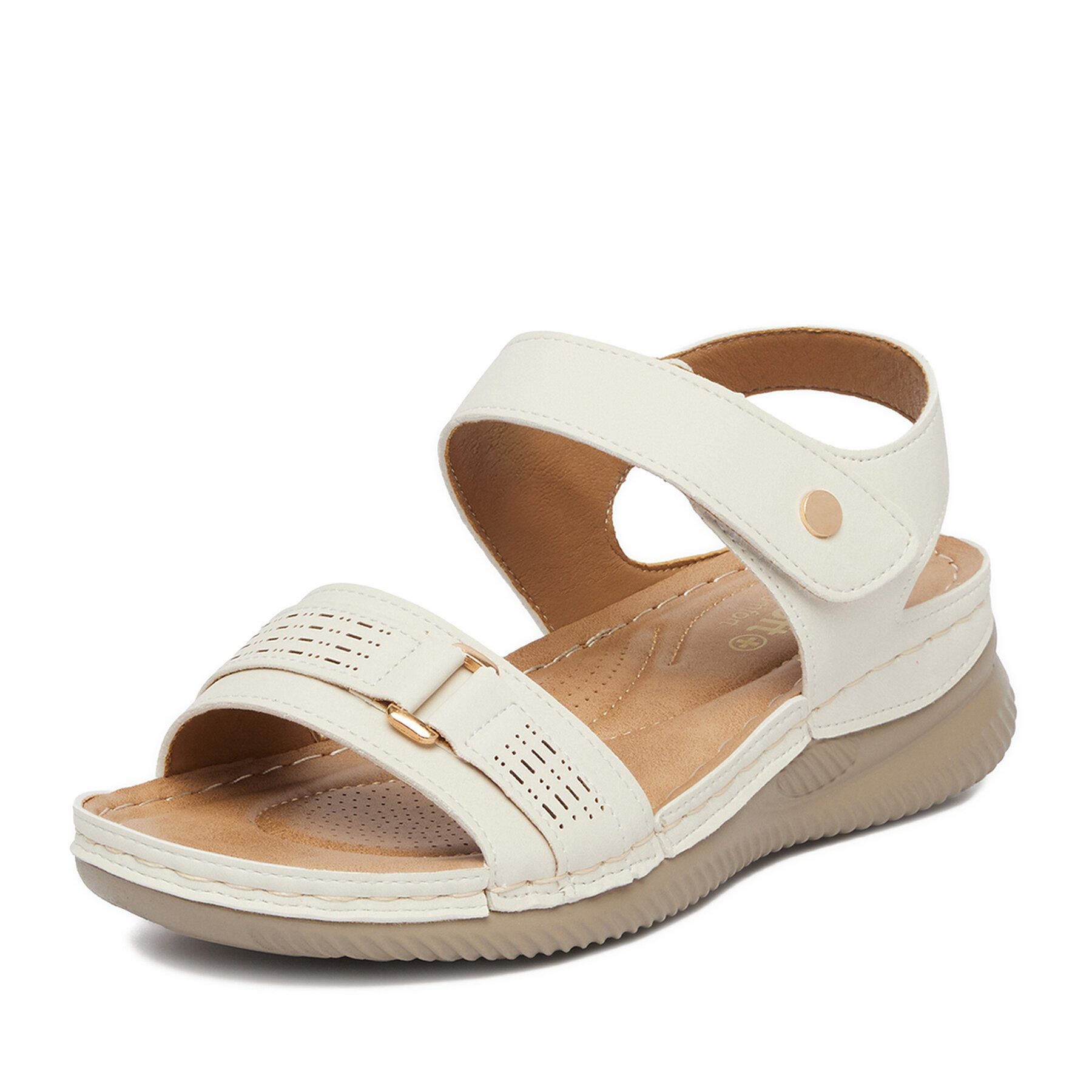 Go Soft Go Soft Damen-Sandalen Creme Sandale
