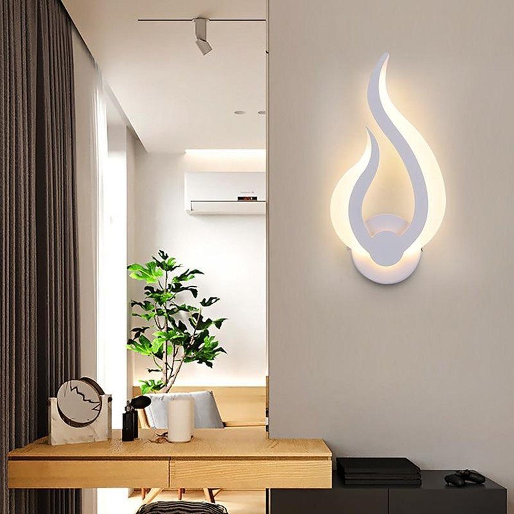 LETGOSPT Wandleuchte LED Wandleuchte 9W, Flammen günstig online kaufen